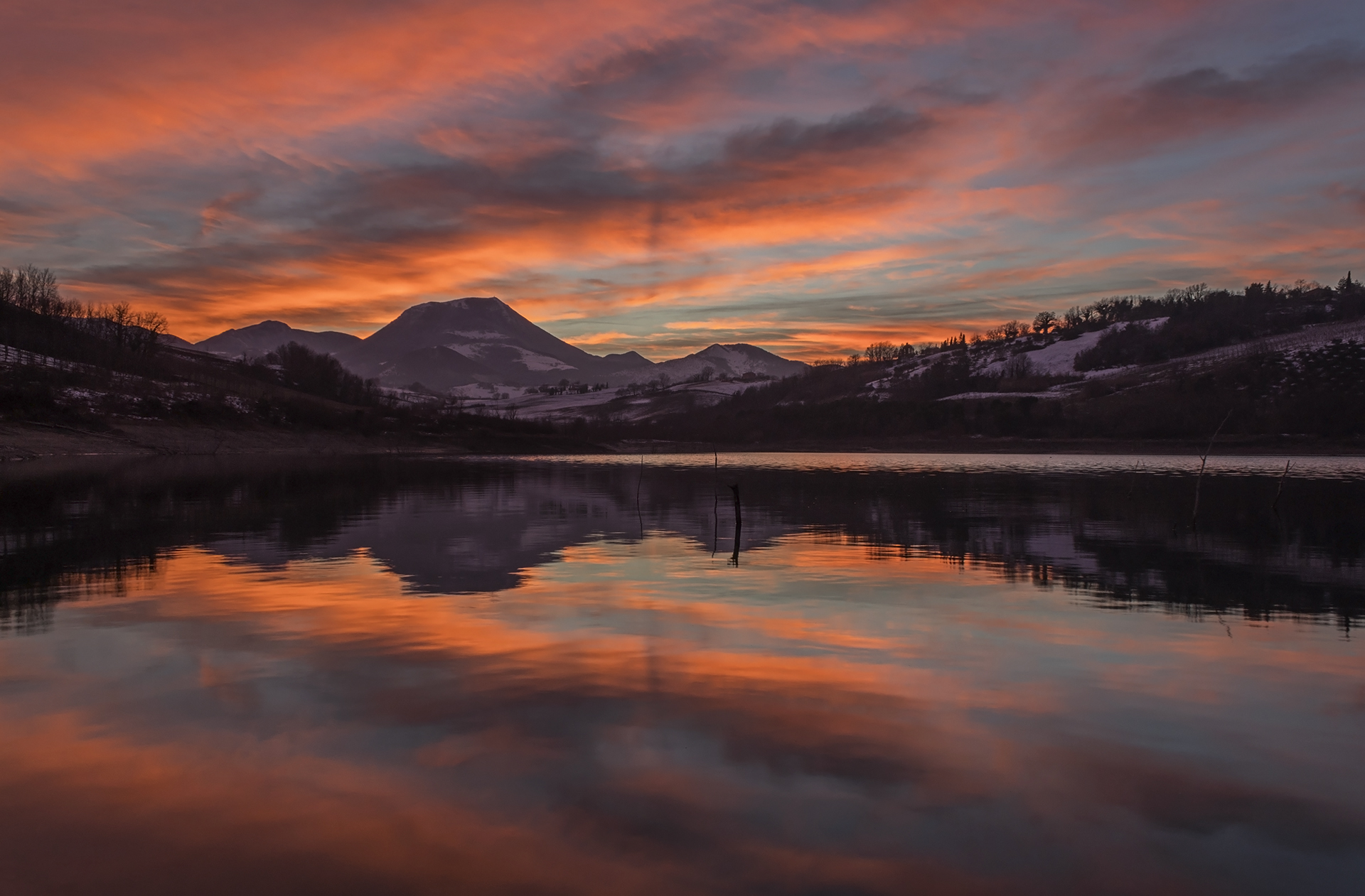 Tramonto al lago di Castreccioni - Cingoli