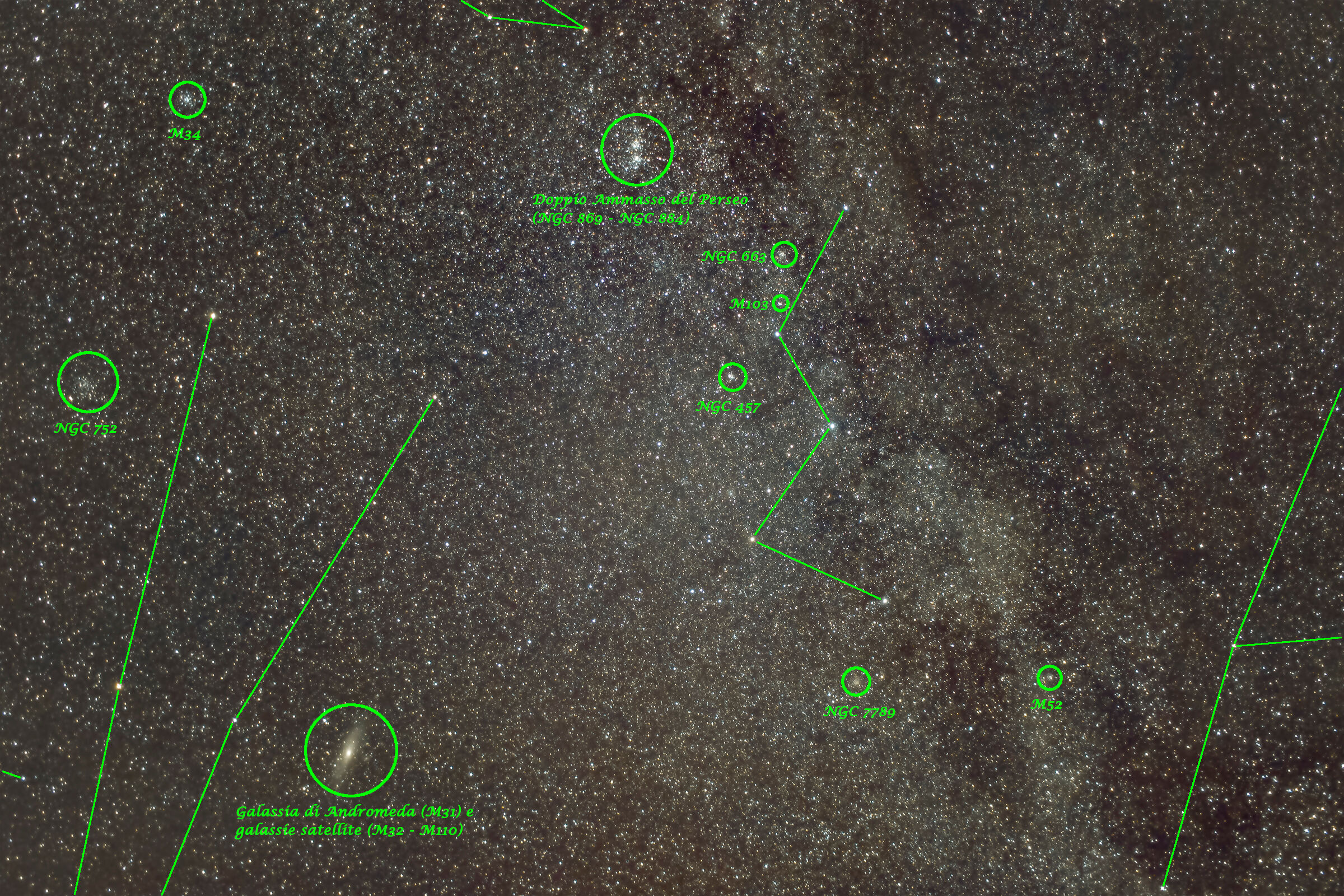 Andromeda, Cassiopeia and the Double of the Perseus