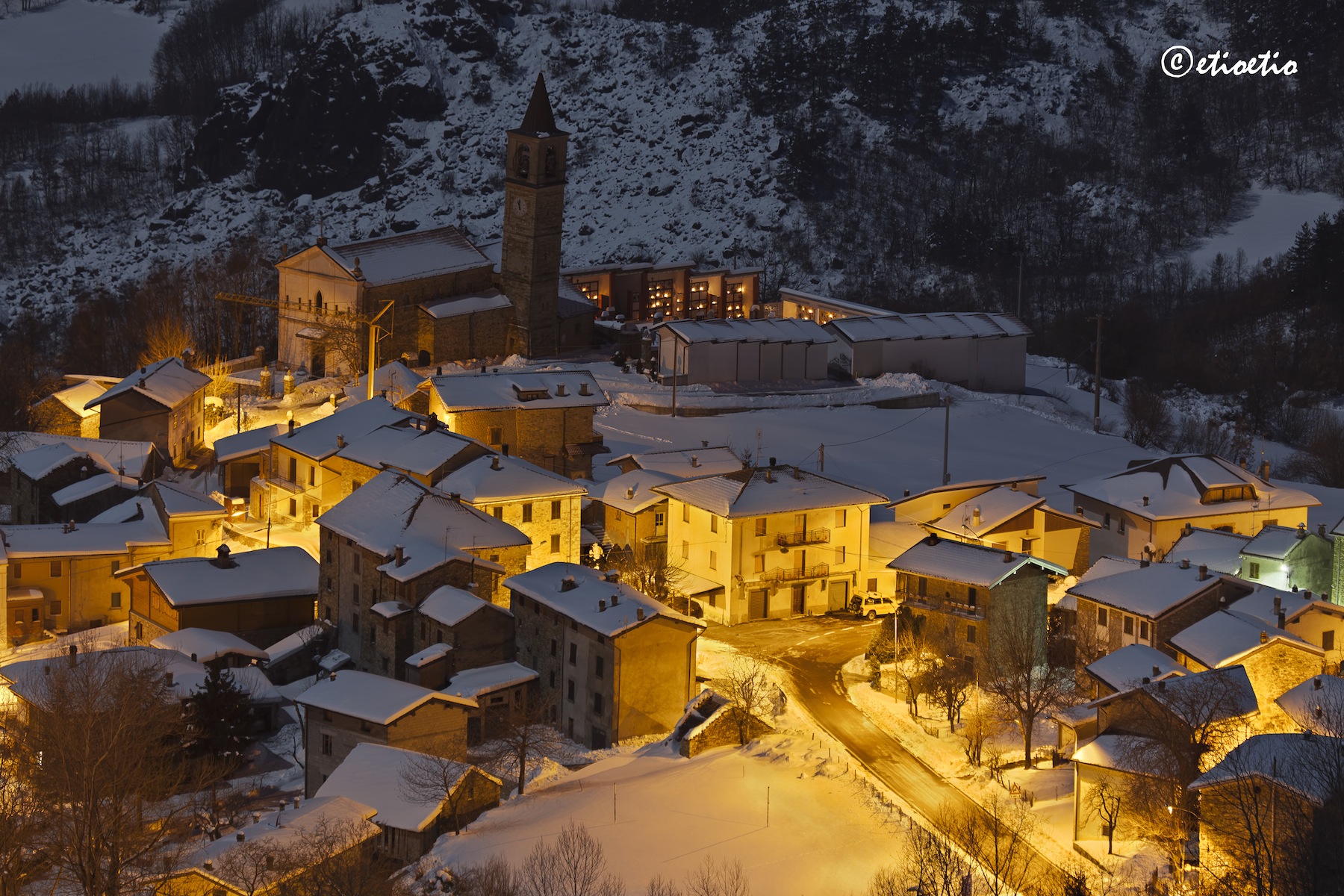 moonlight, Brugneto Aveto valley