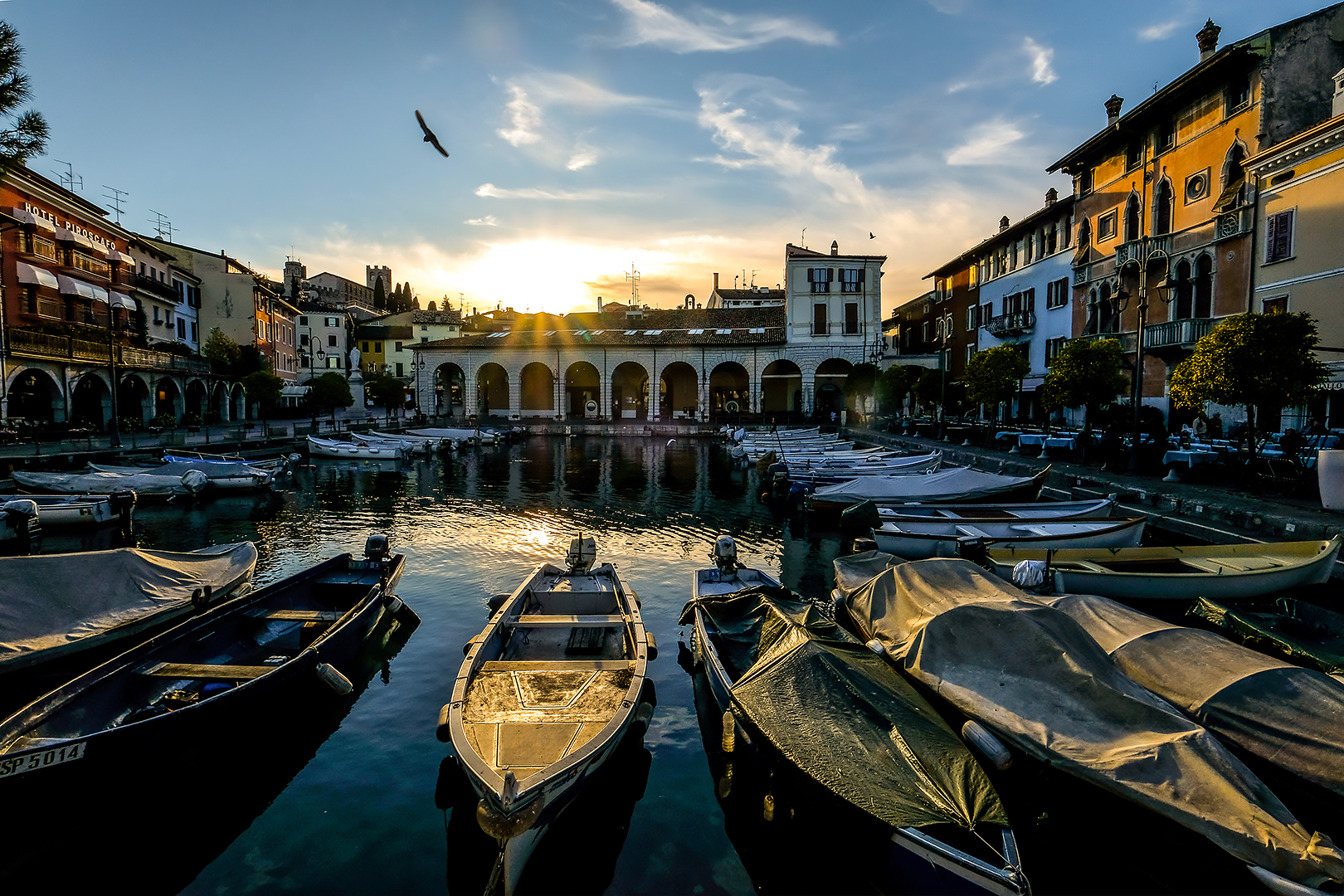 Desenzano, Marina at sunset
