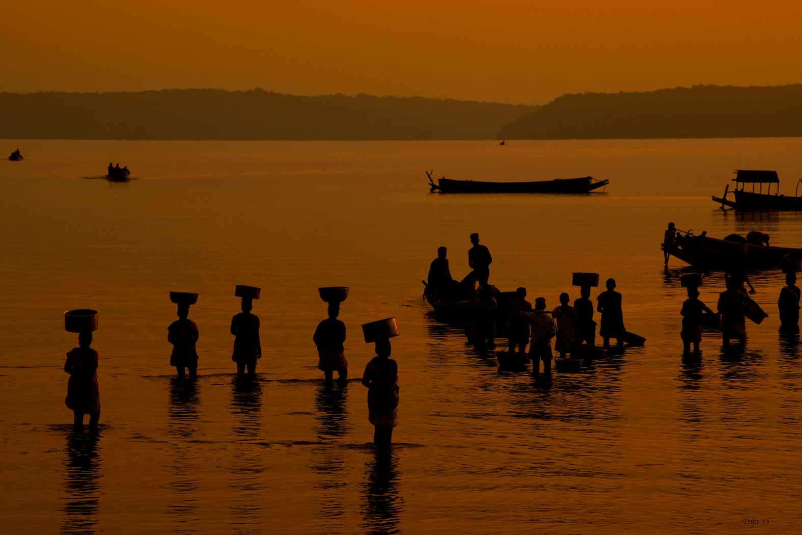 The return from fishing...