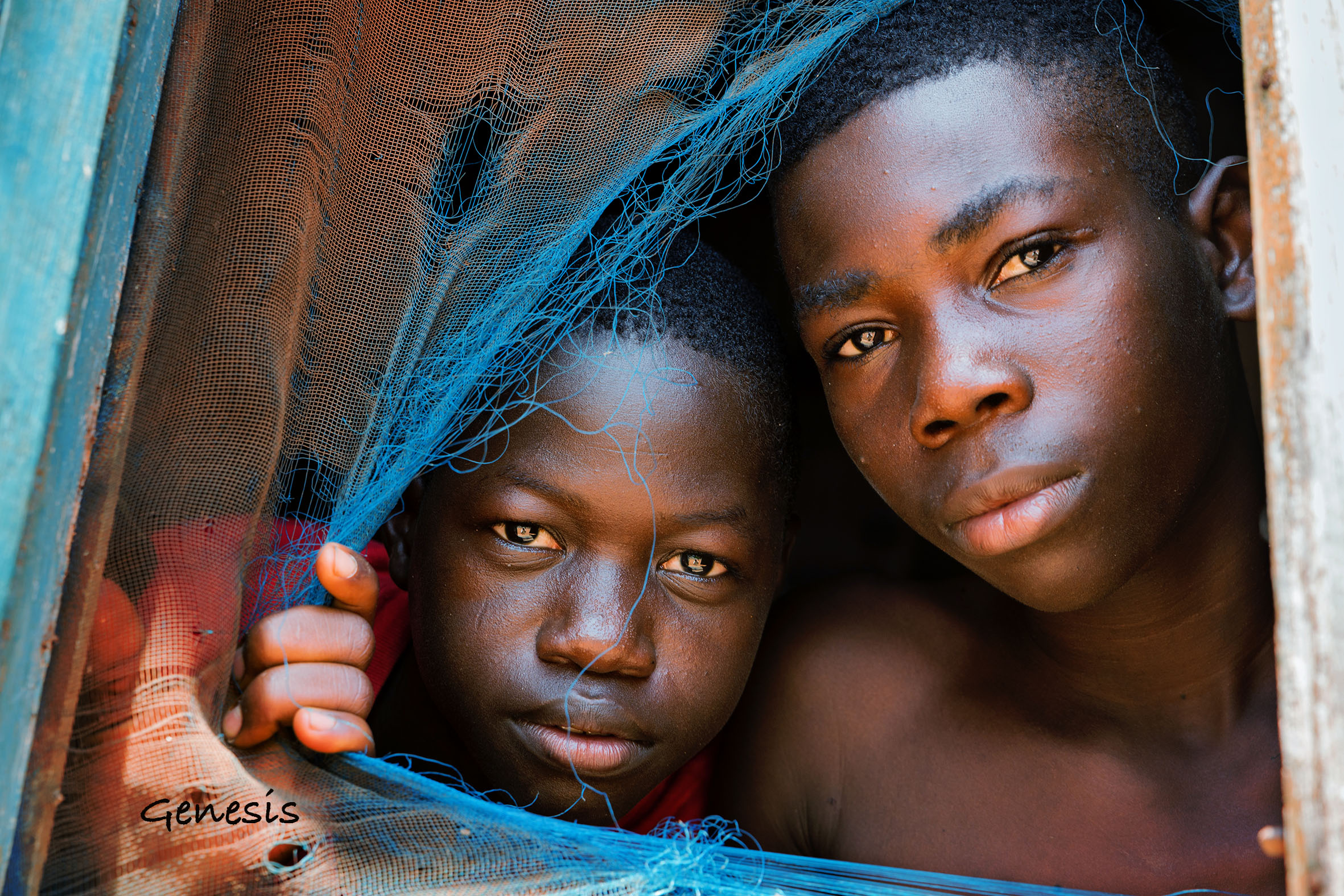 Boys at the window, Ghana
