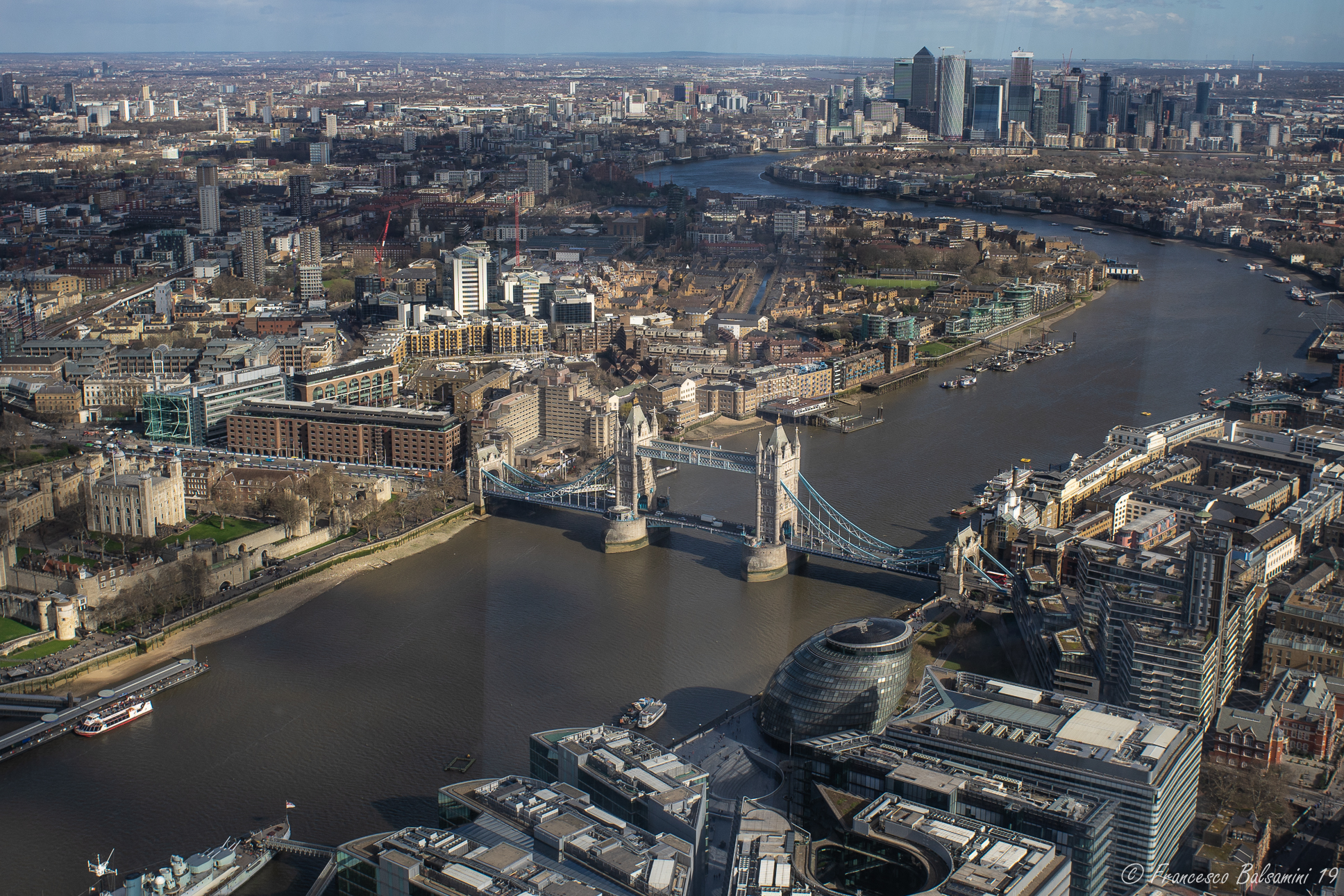 LA magnifica vista dallo Shard di Londra