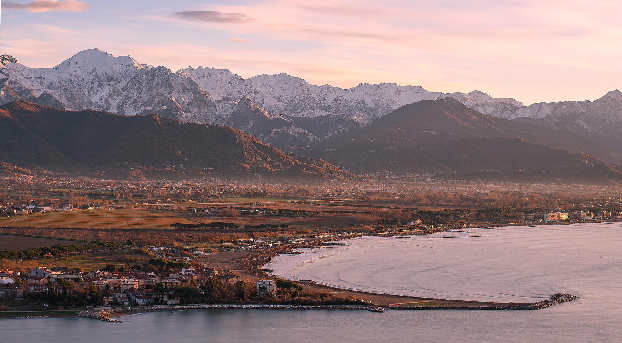 Apuane Alps from Montemarcello.