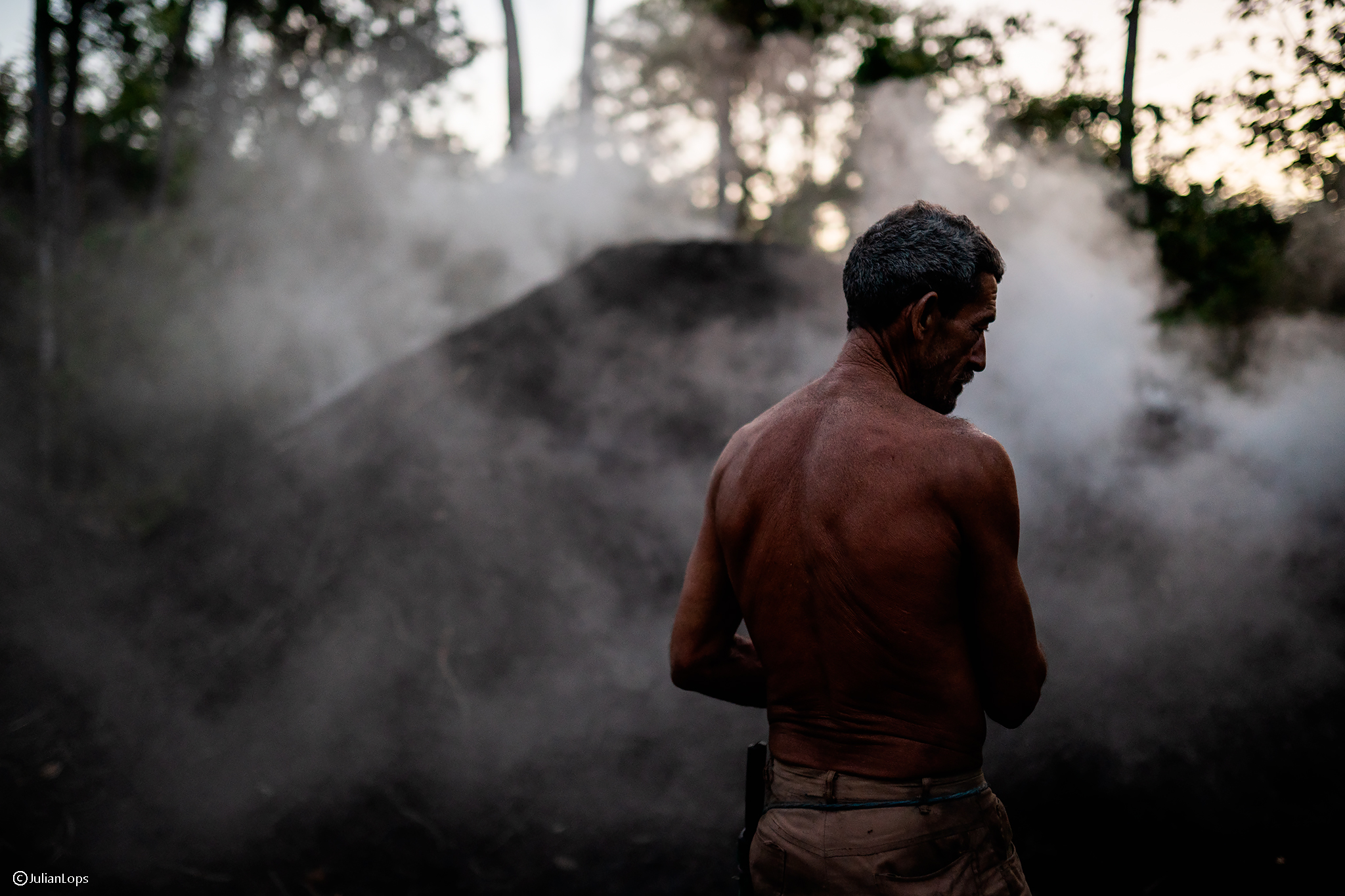 Earth and smoke