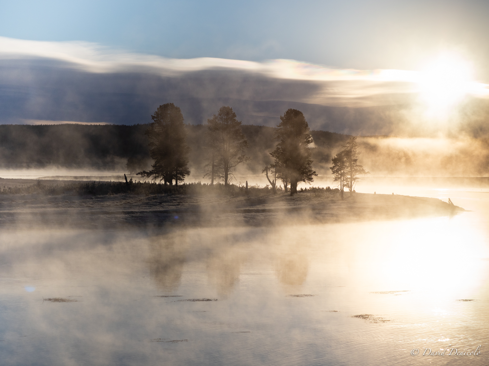 alba sullo Yellowstone river