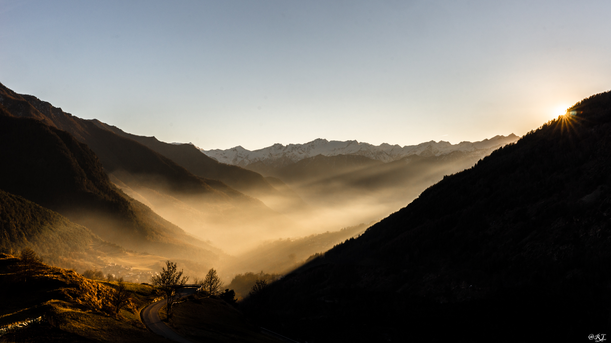 Tramonto nella Valle