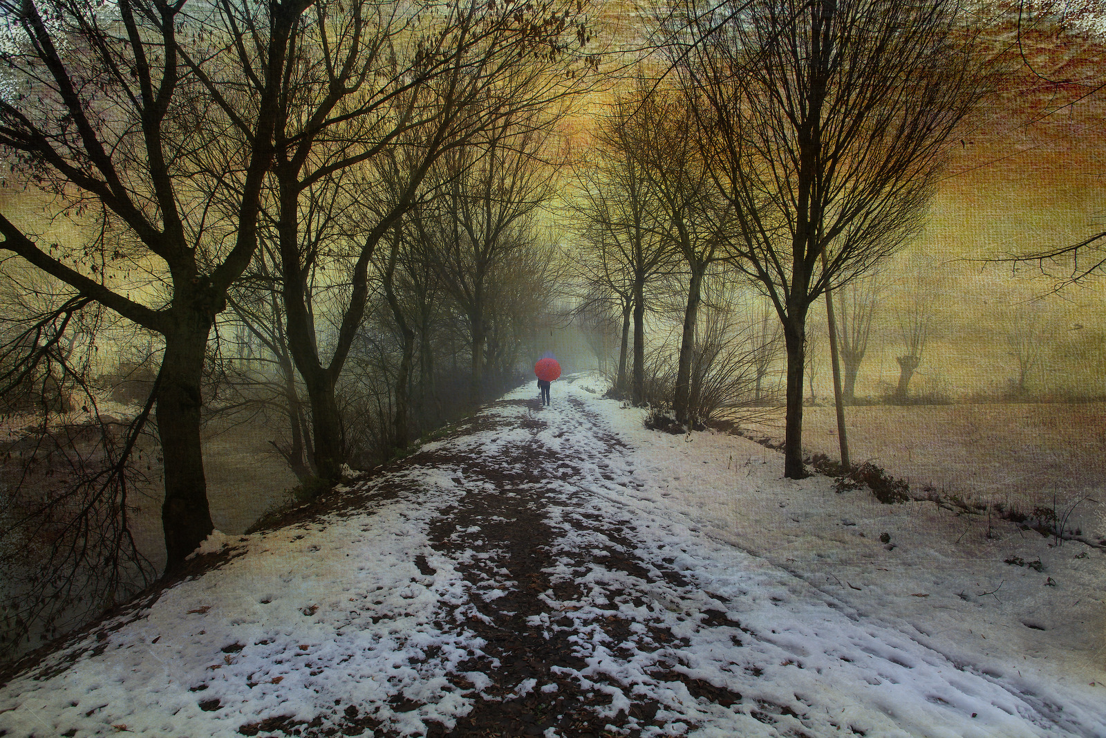 red in the evening ...