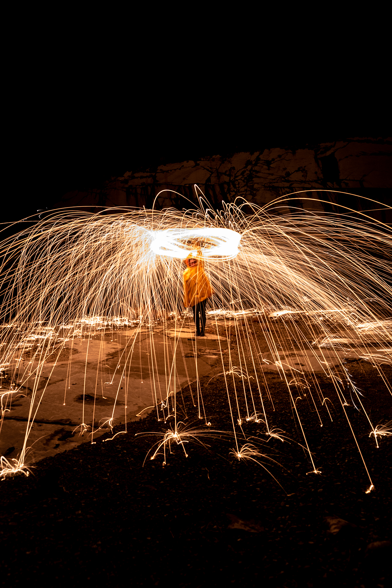 This girl is on fire She's walking on fire