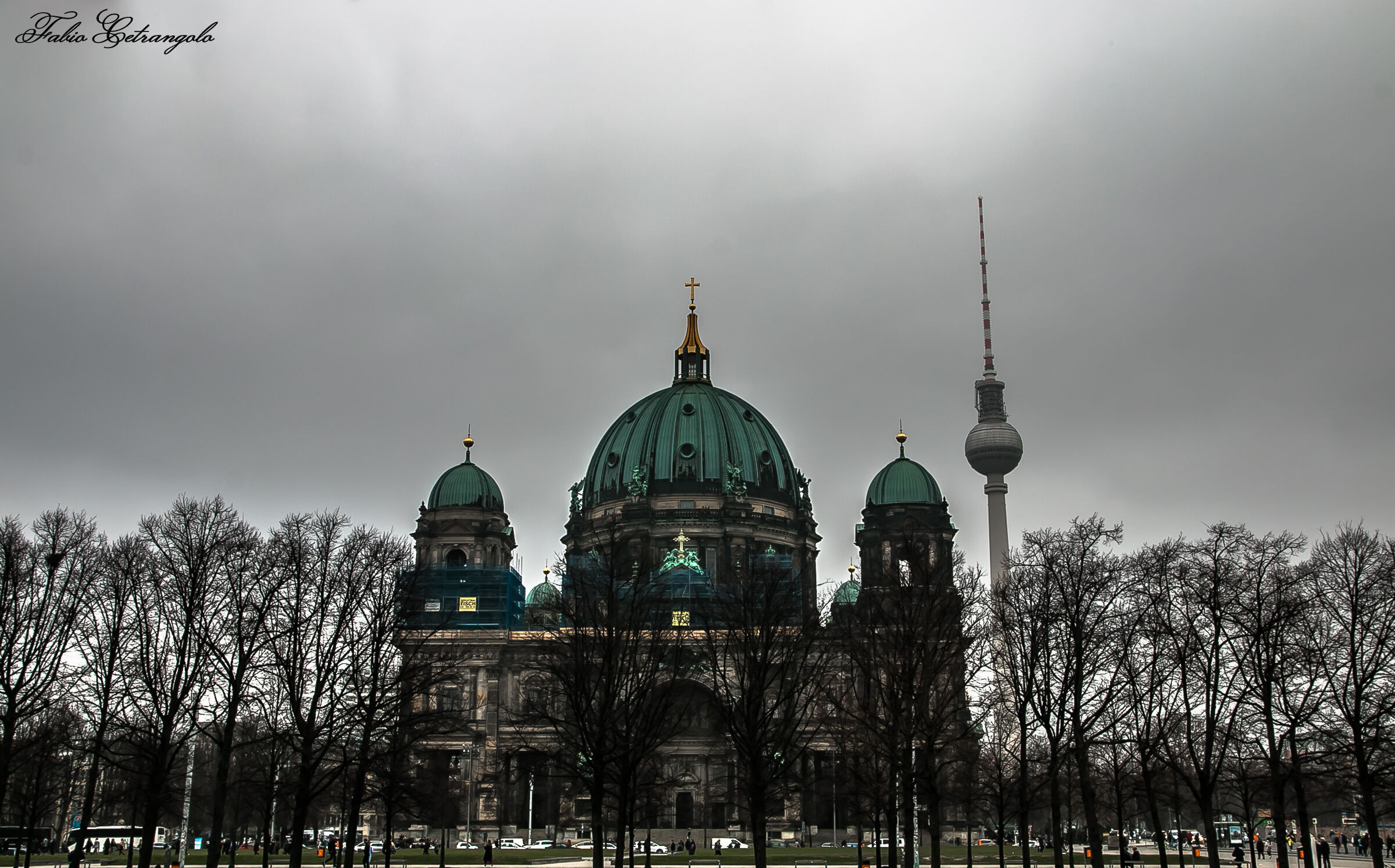 The Berliner Dom and the Fernsehturm.