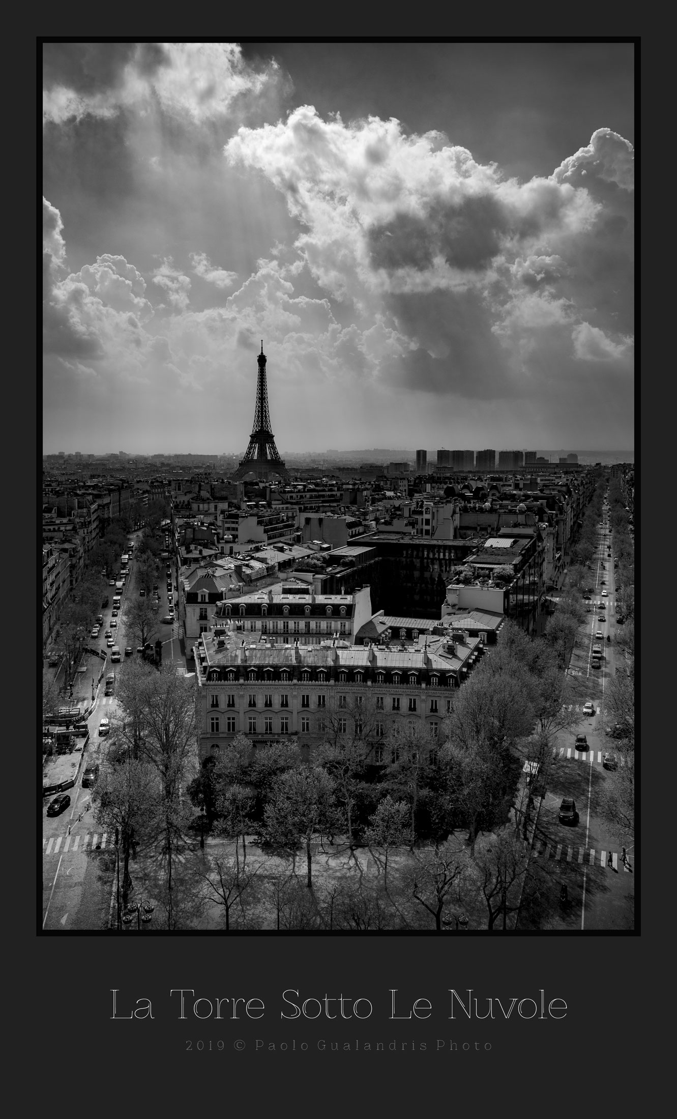 The tower under the clouds