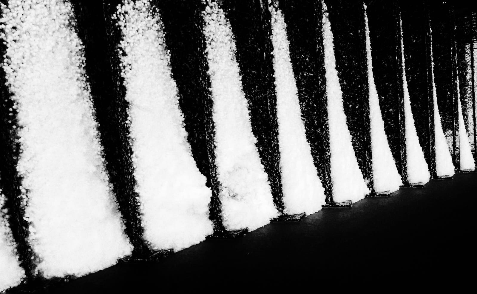 Hail storm on the stairs