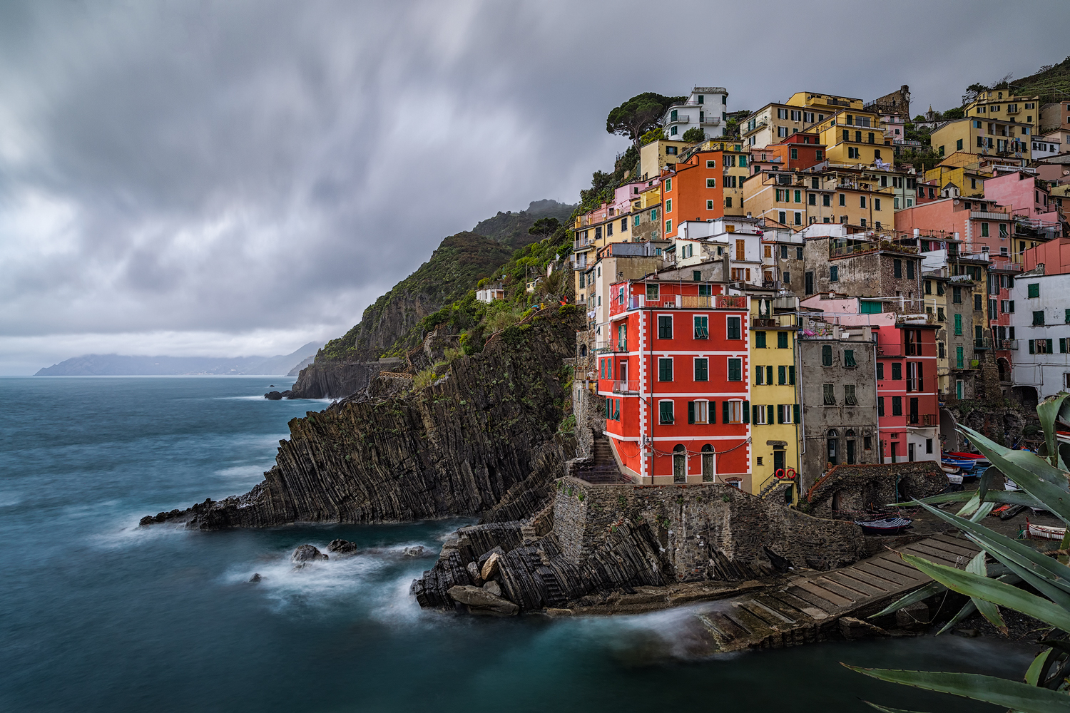 Riomaggiore sotto la pioggia