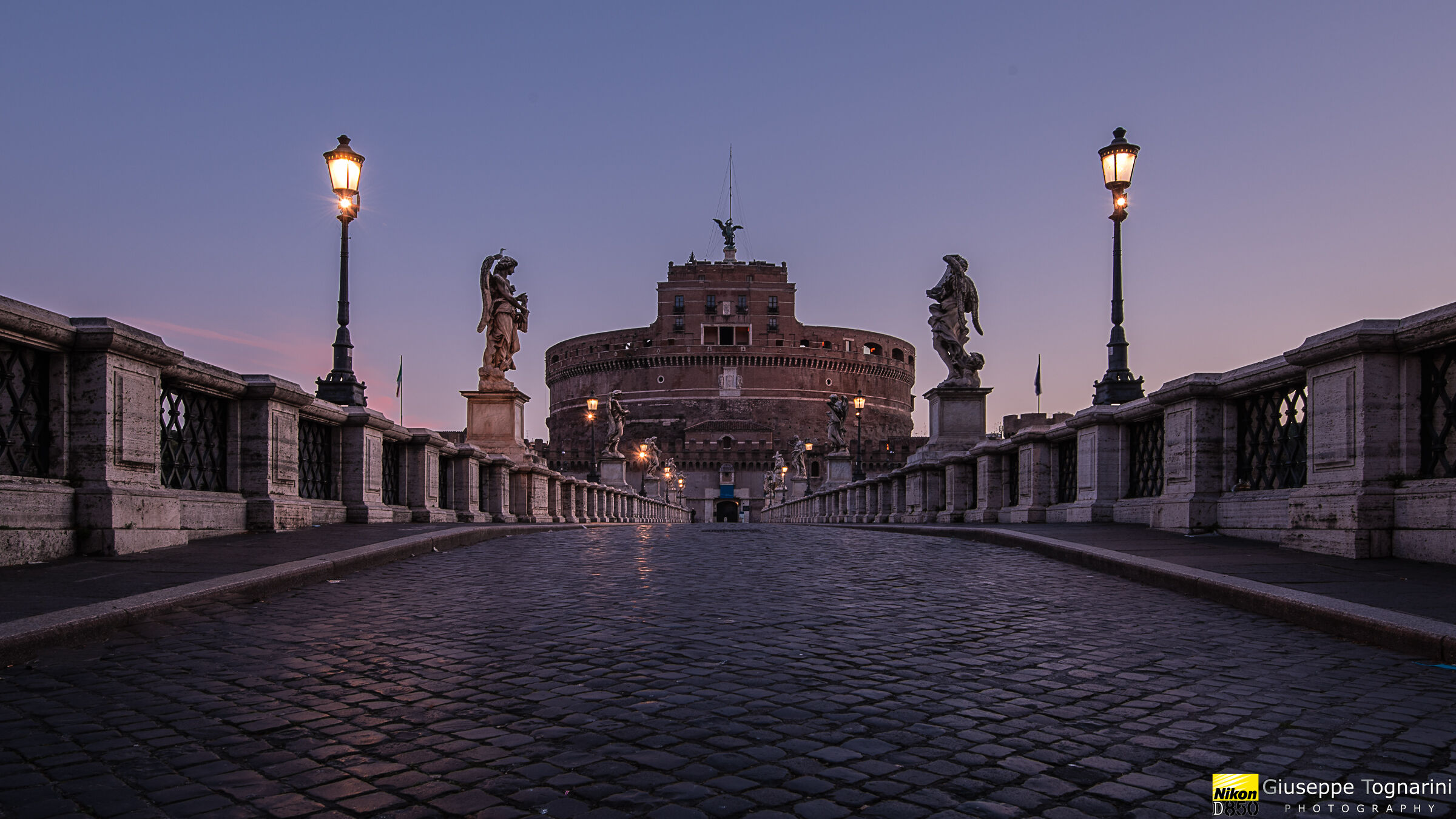 l'alba sul ponte degli angeli