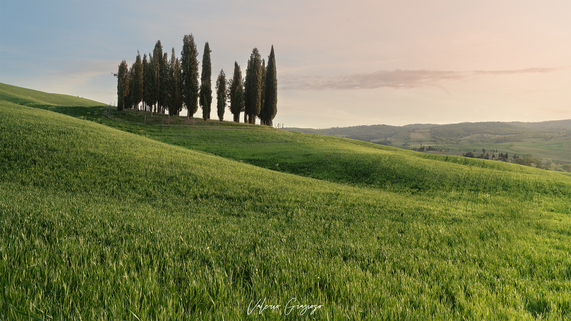 Un tocco di luce sui Cipresssini