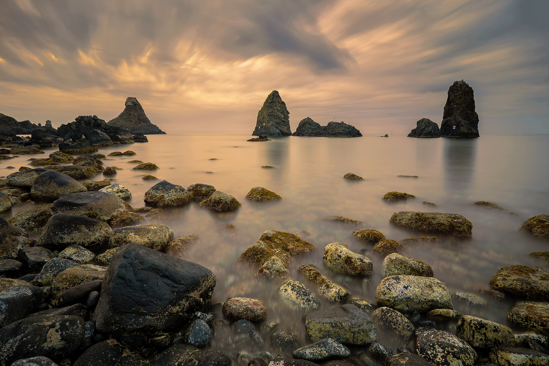 Rough Sky and calm Sea