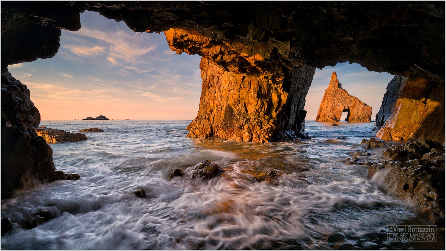 Double Cavern and Arch in Campiecho, Spain