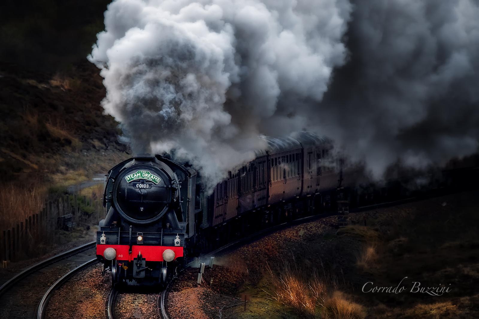 Locomotiva a vapore Scozia isola di Skye