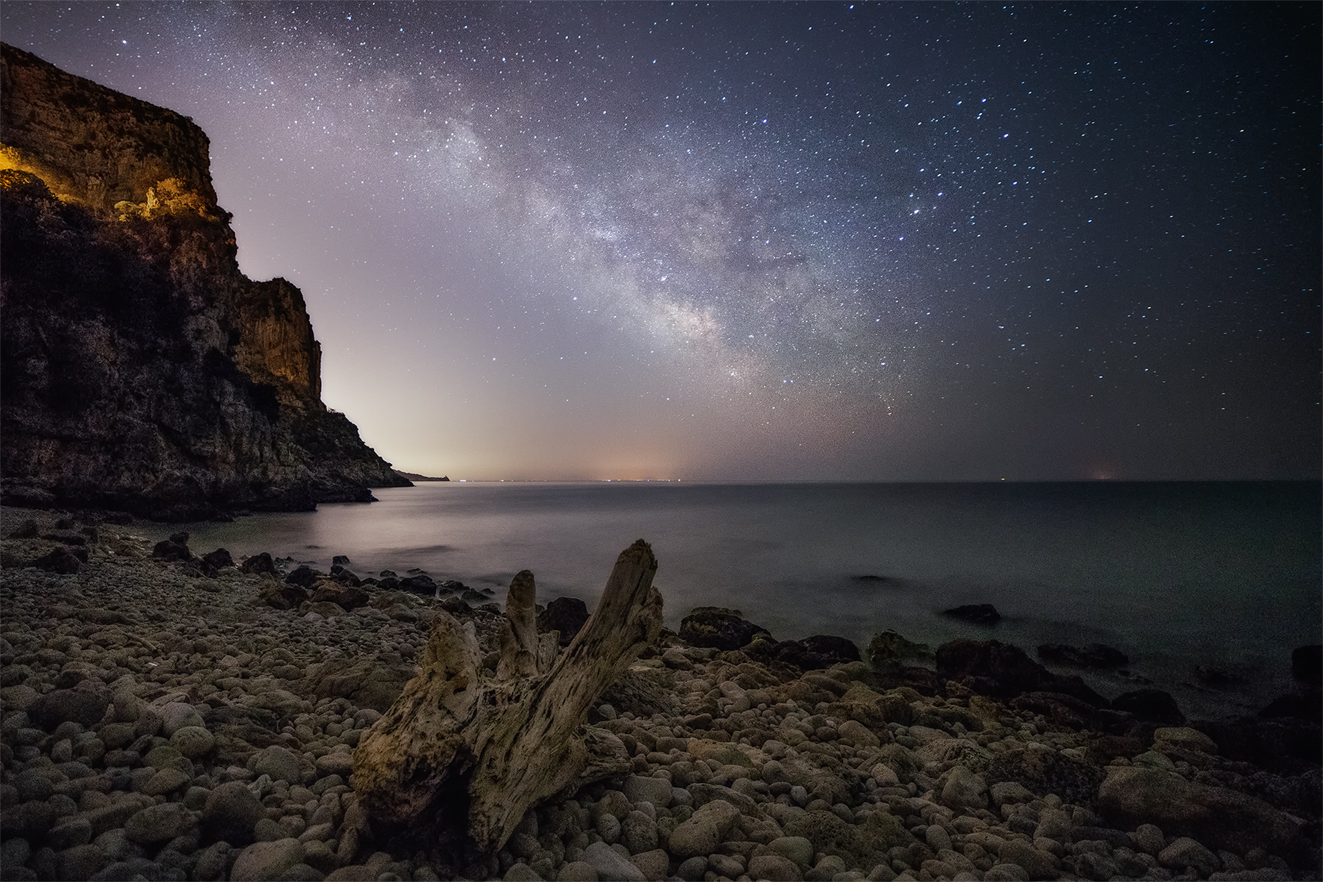 La via lattea dalla spiaggia di Itri