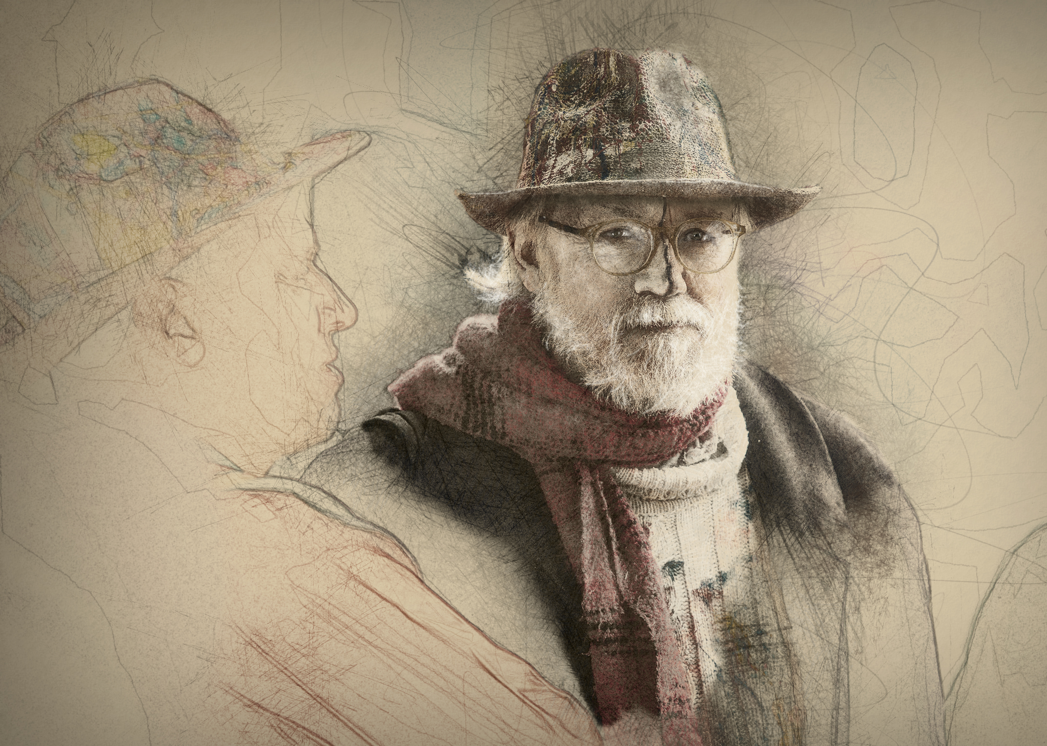 portrait painter Photopittura