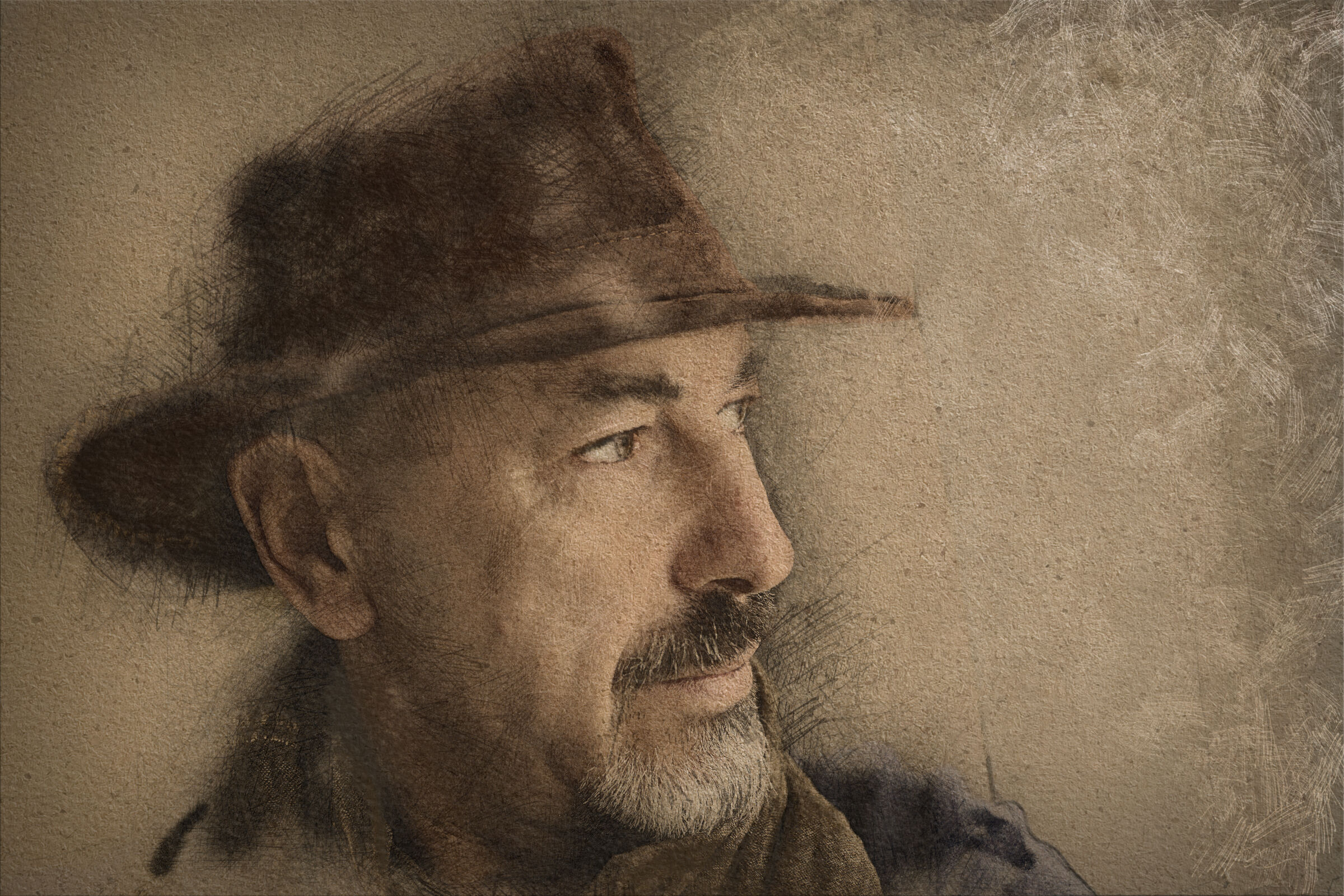 Self-portrait Photopittura