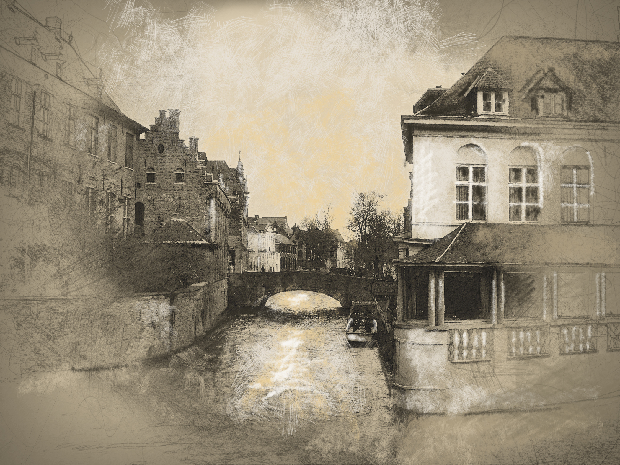 Dutch landscape Photopittura