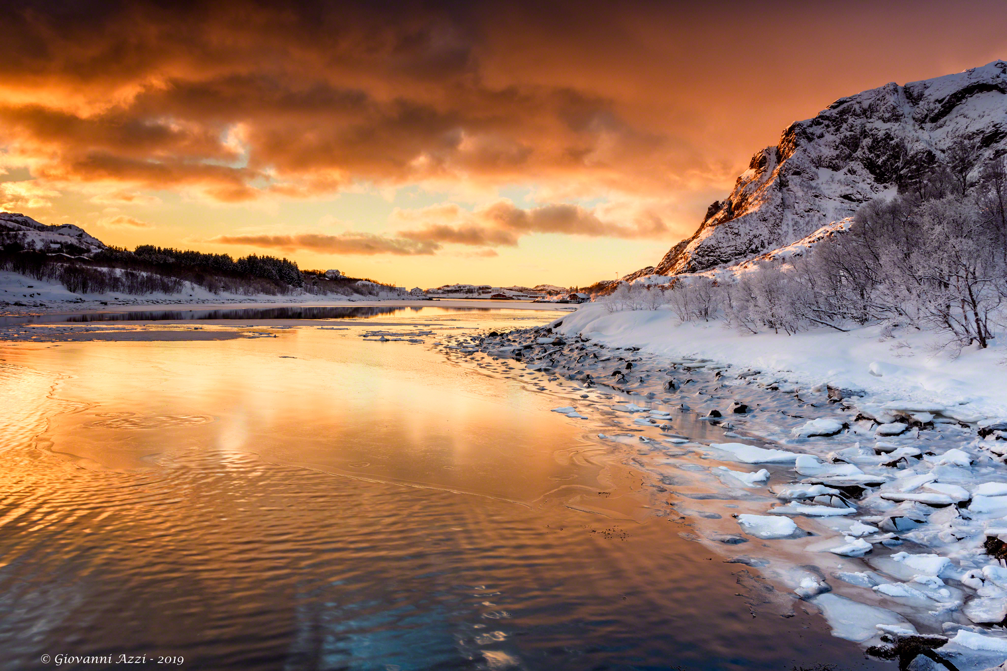 Norwegian golden sunrise