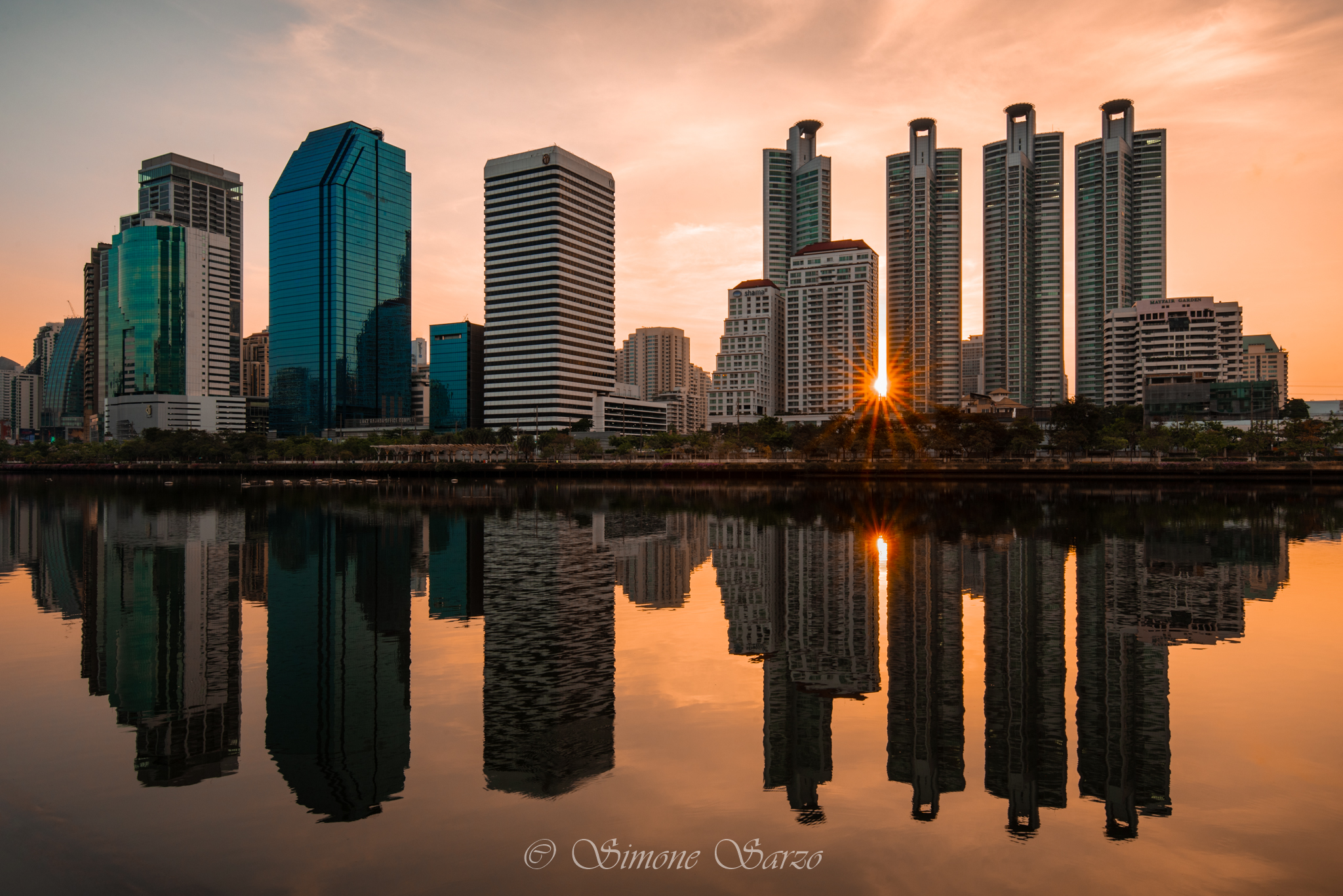 Sunrise at Benjakitti Park