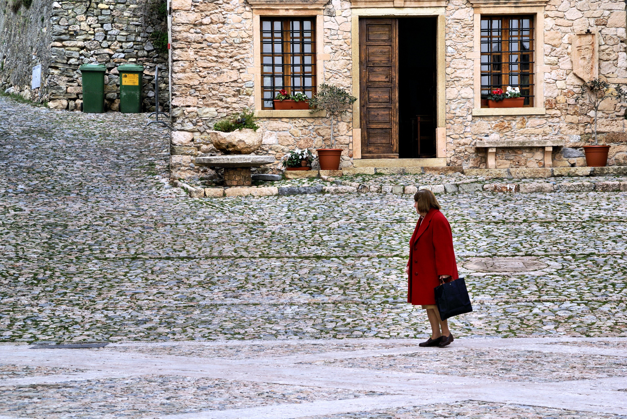 Woman walking in Borgio Verezzi