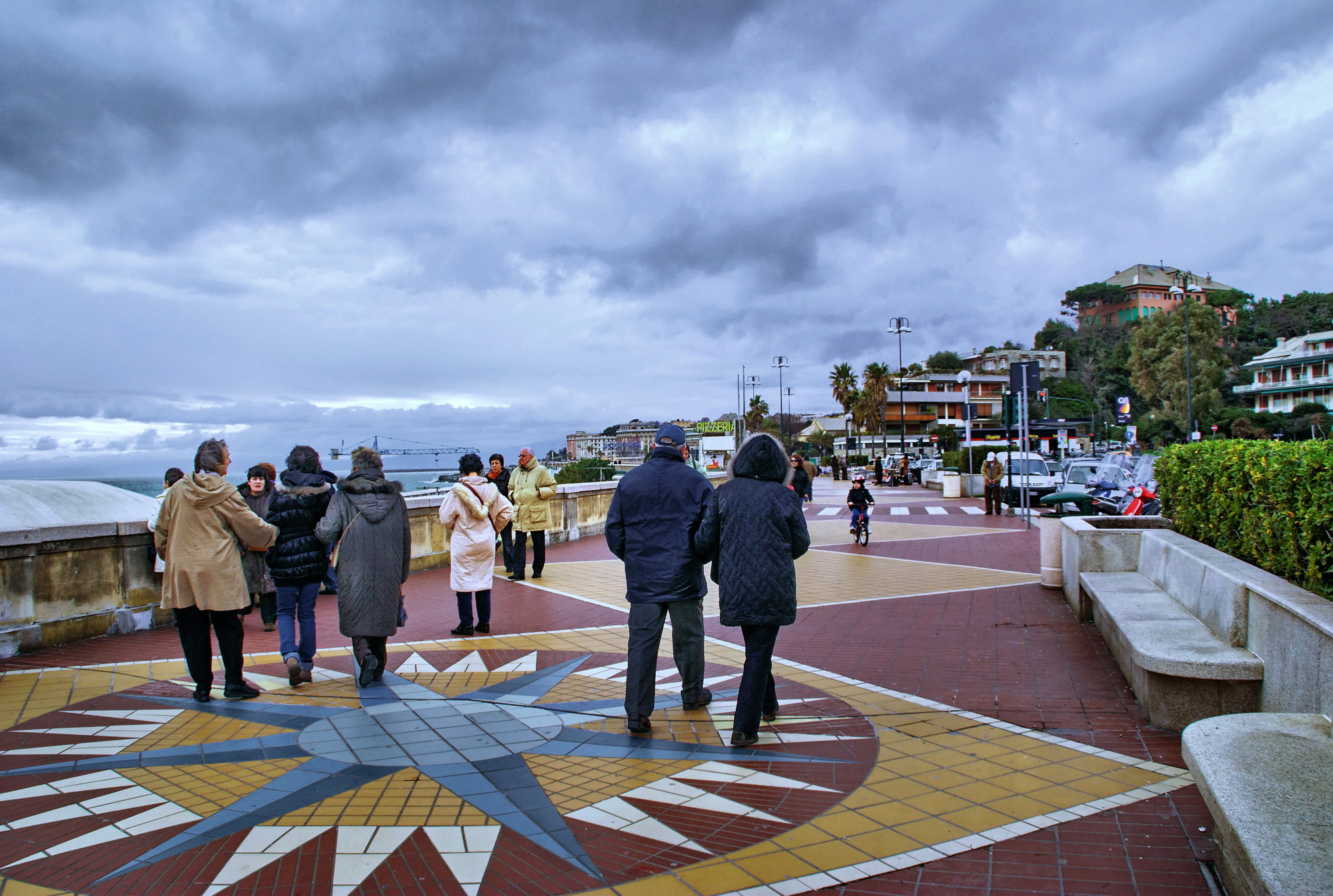 Walking in Corso Italia in Genoa