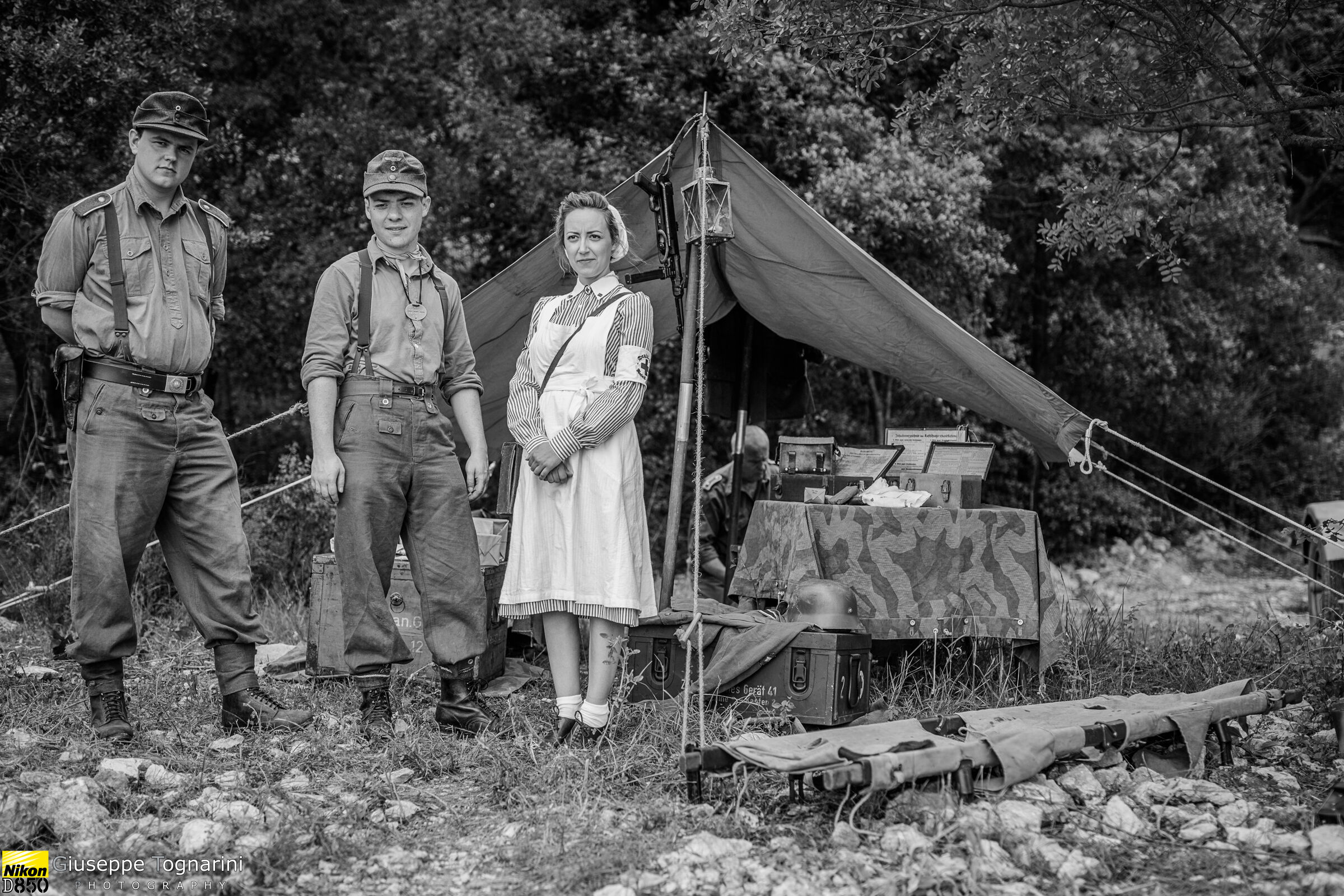 The soldiers and the nurse