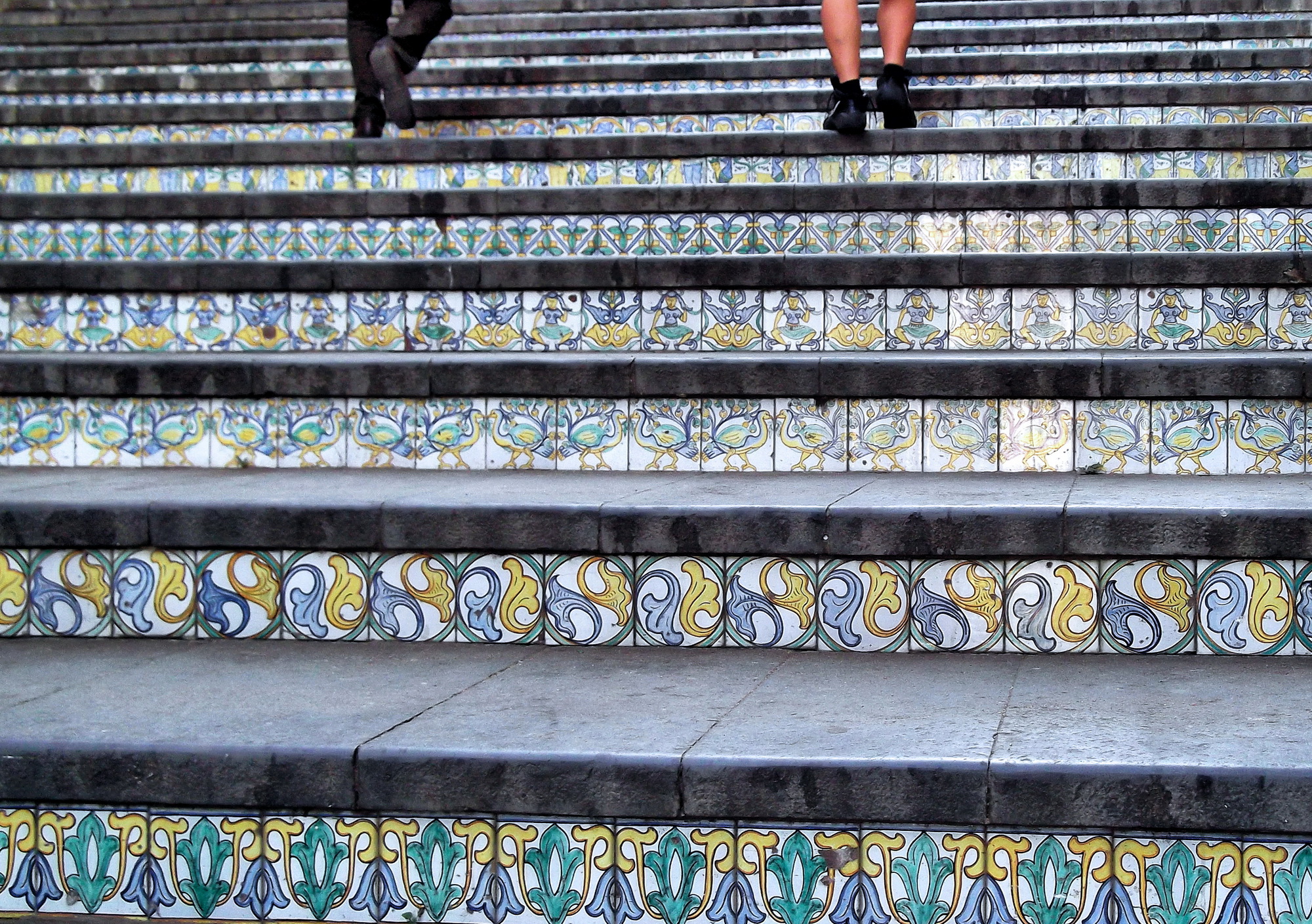 Climbing the staircase of Caltagirone