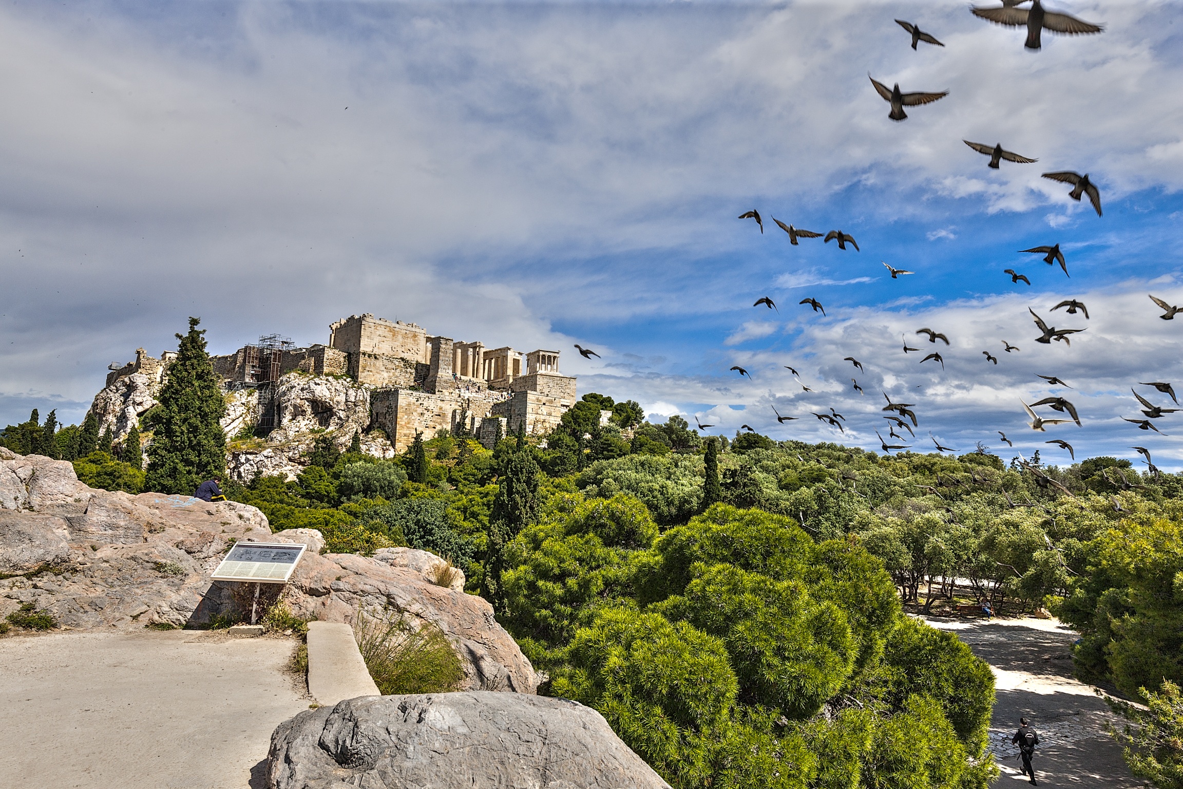 The Acropolis seen from the Areopagus Hill