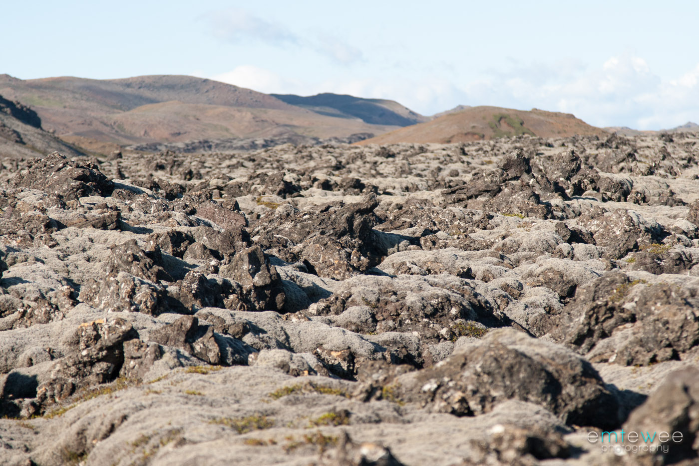 Close-up della Lunarscape intorno Grindavík