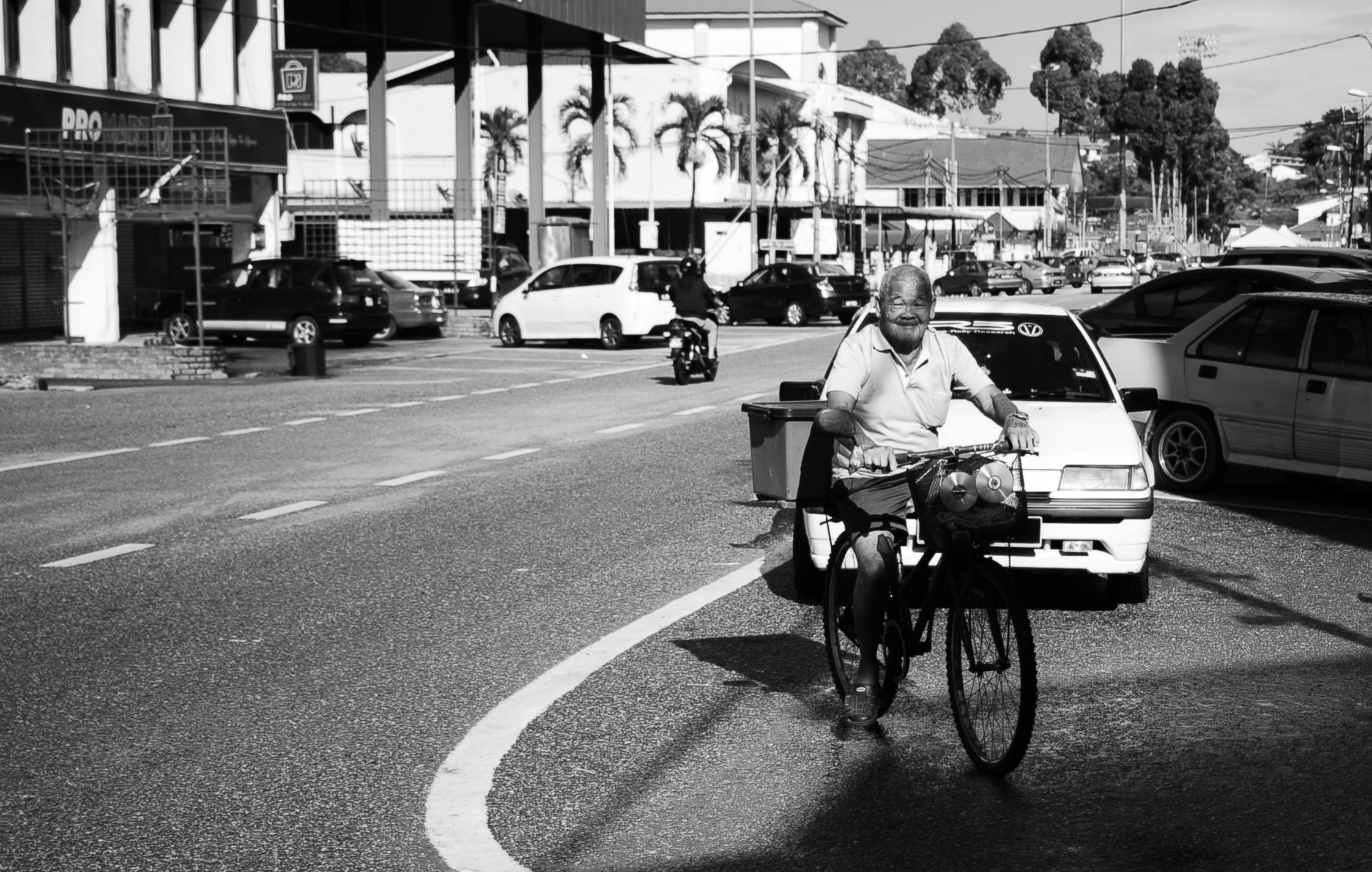 Old man on bicycle