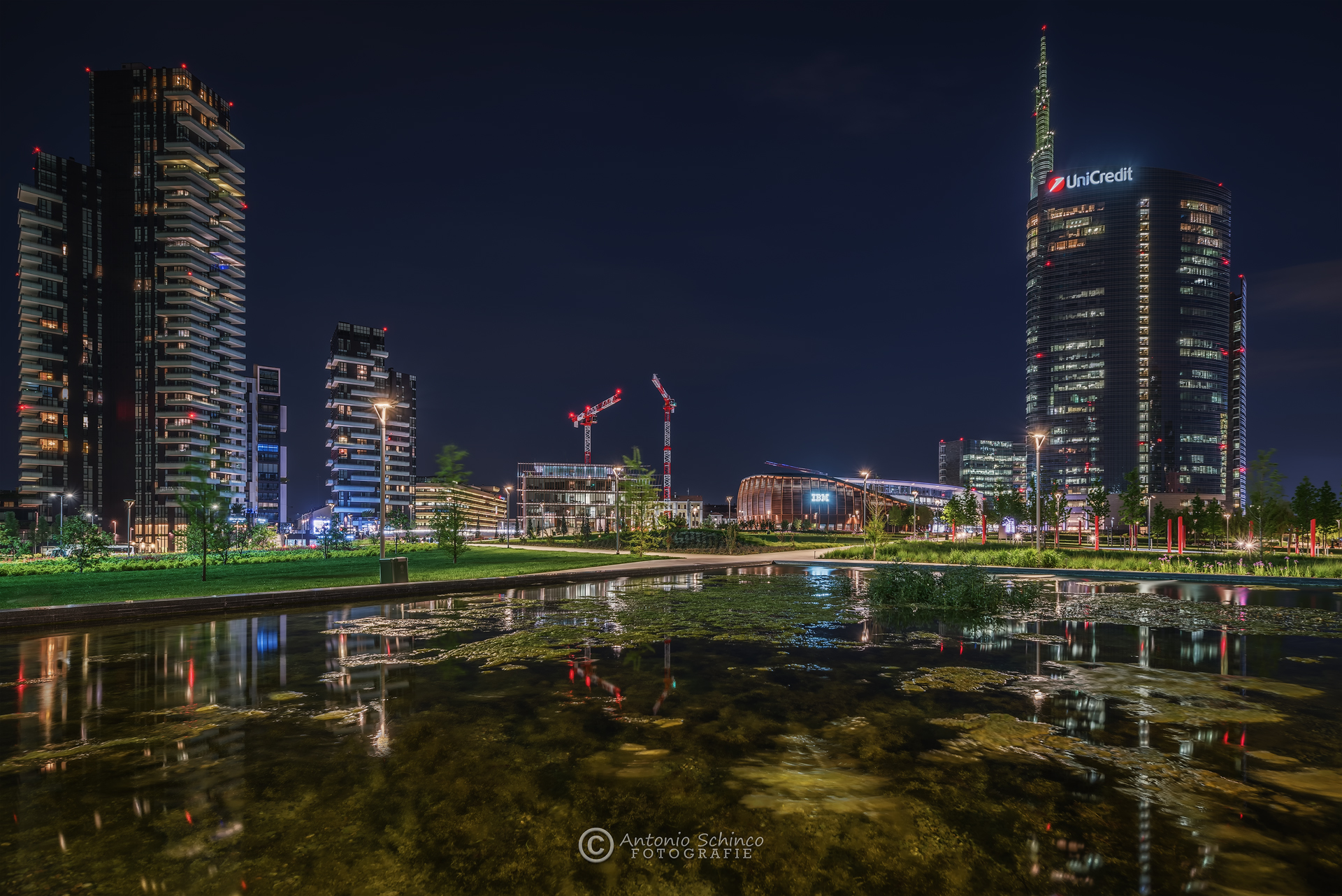 The skyscrapers of Porta Nuova By Night