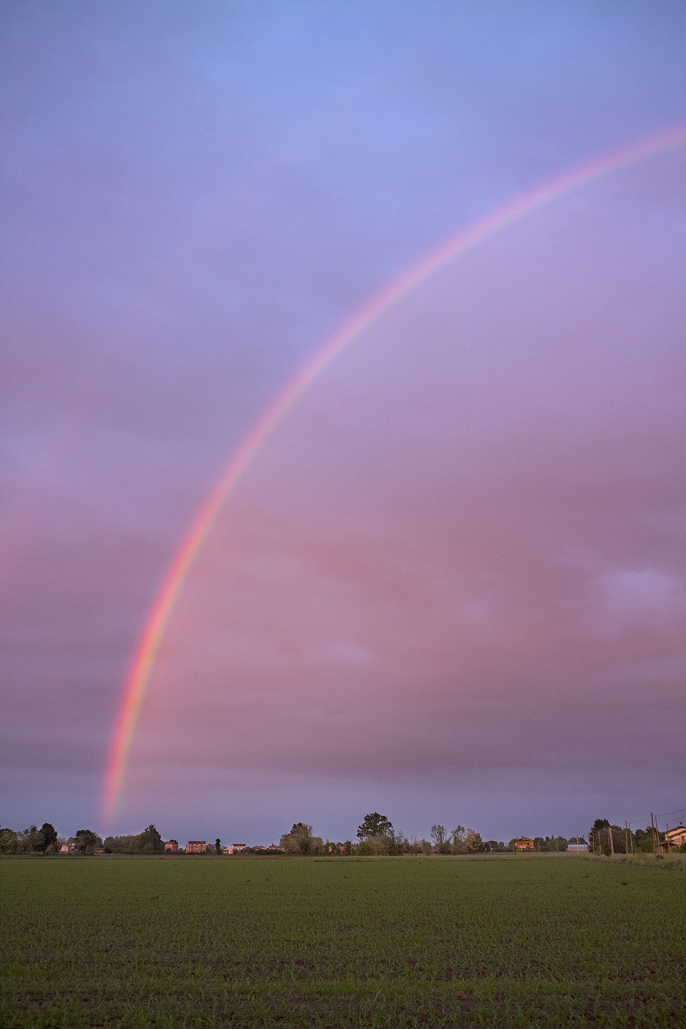 Rainbow at sunset