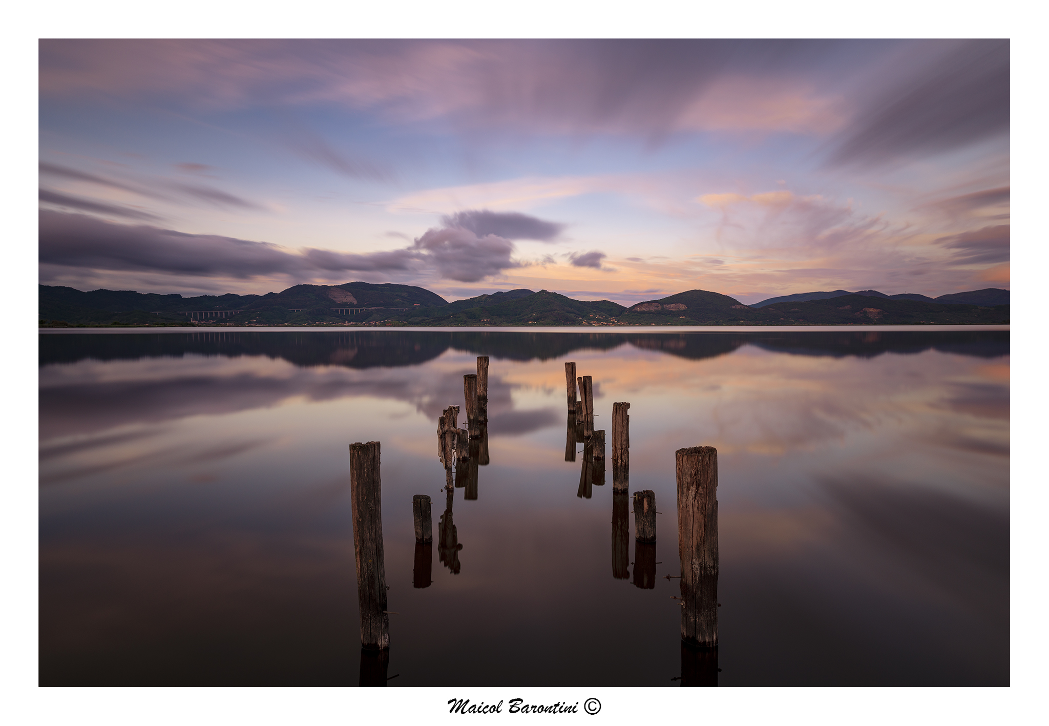 Sunset over Lake Puccini