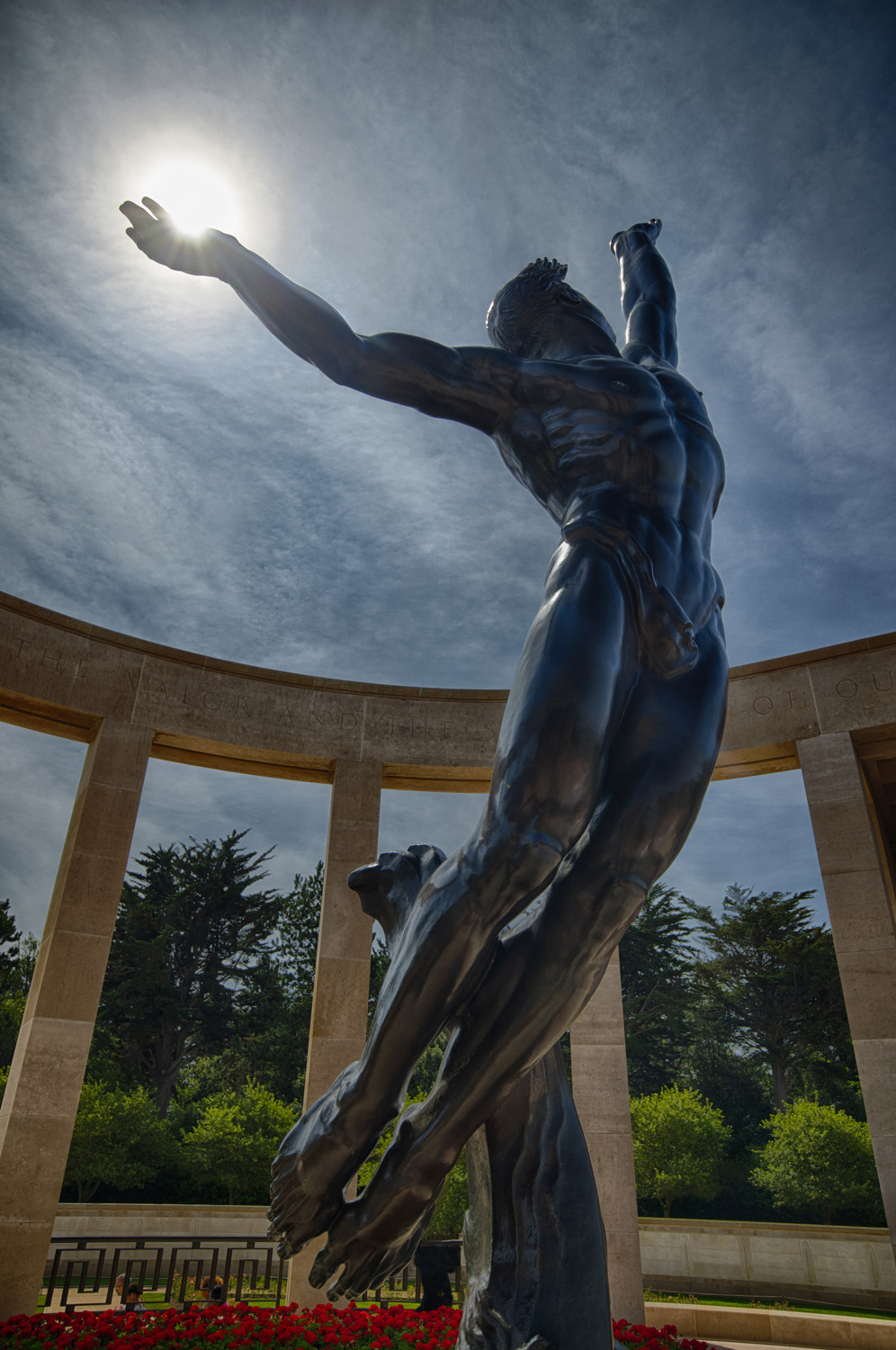 Monument to the soldiers who died in the Normandy landings