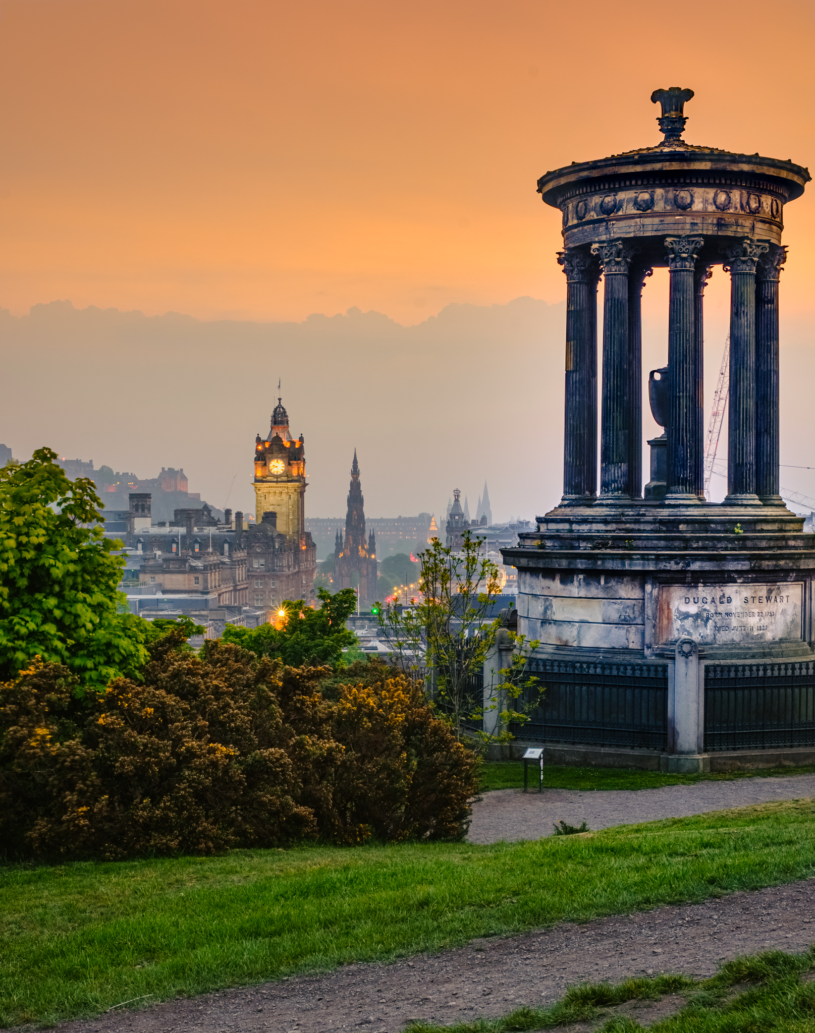 Sunset on Calton Hill