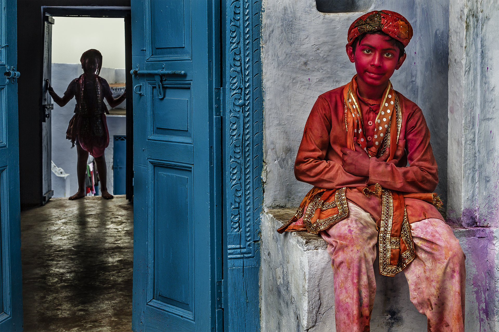 celebrazione del lathemar holi a nandagaon