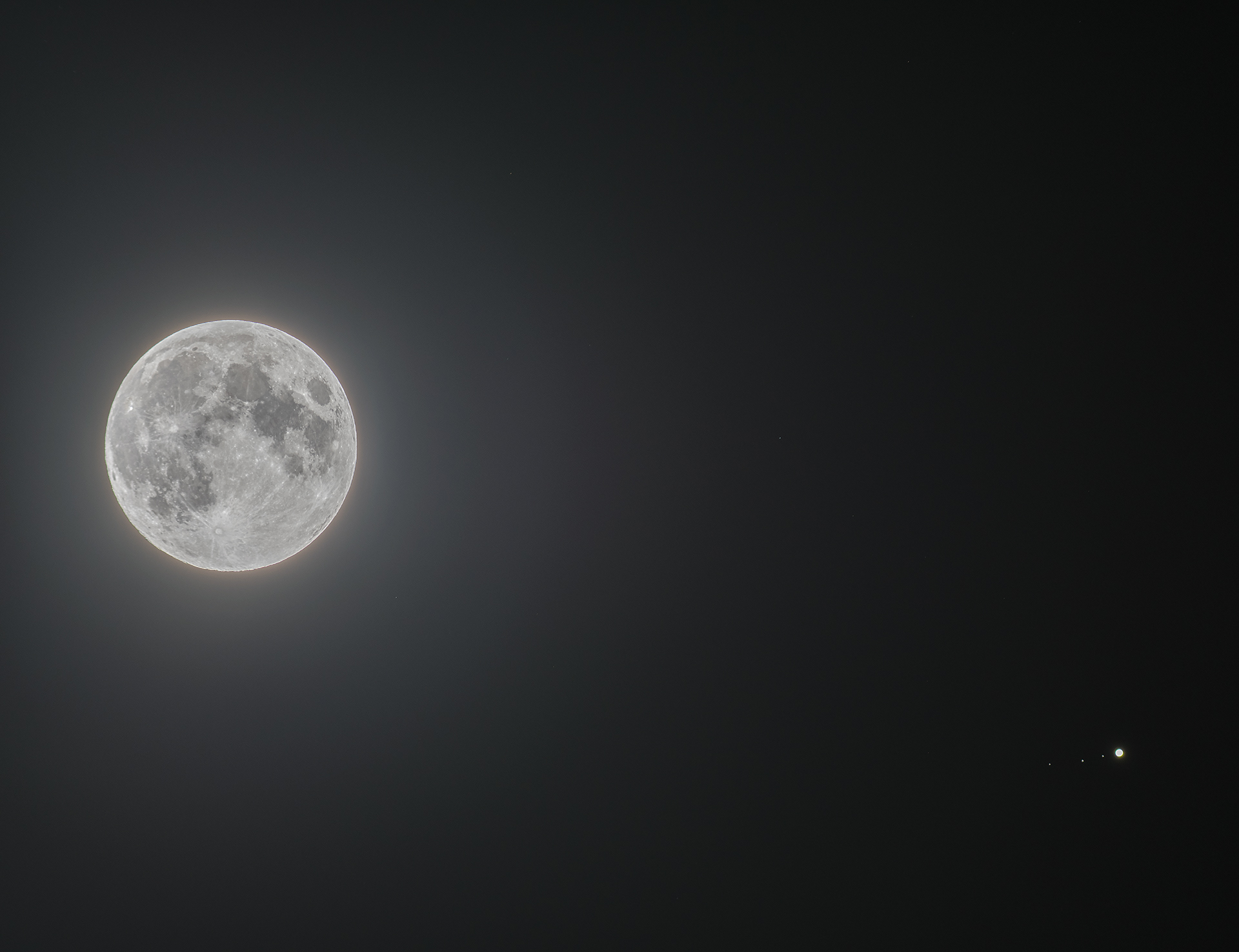 Congiunzione Luna-Giove