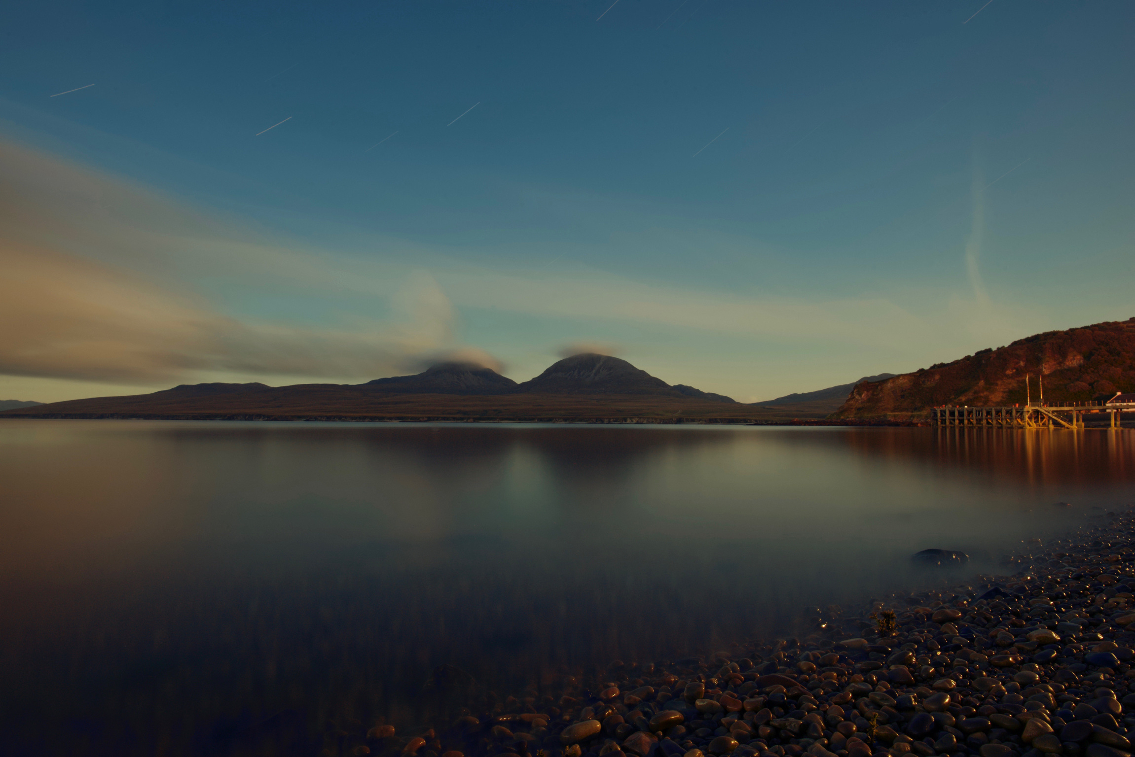 Bruichladdich Bay, blue hour