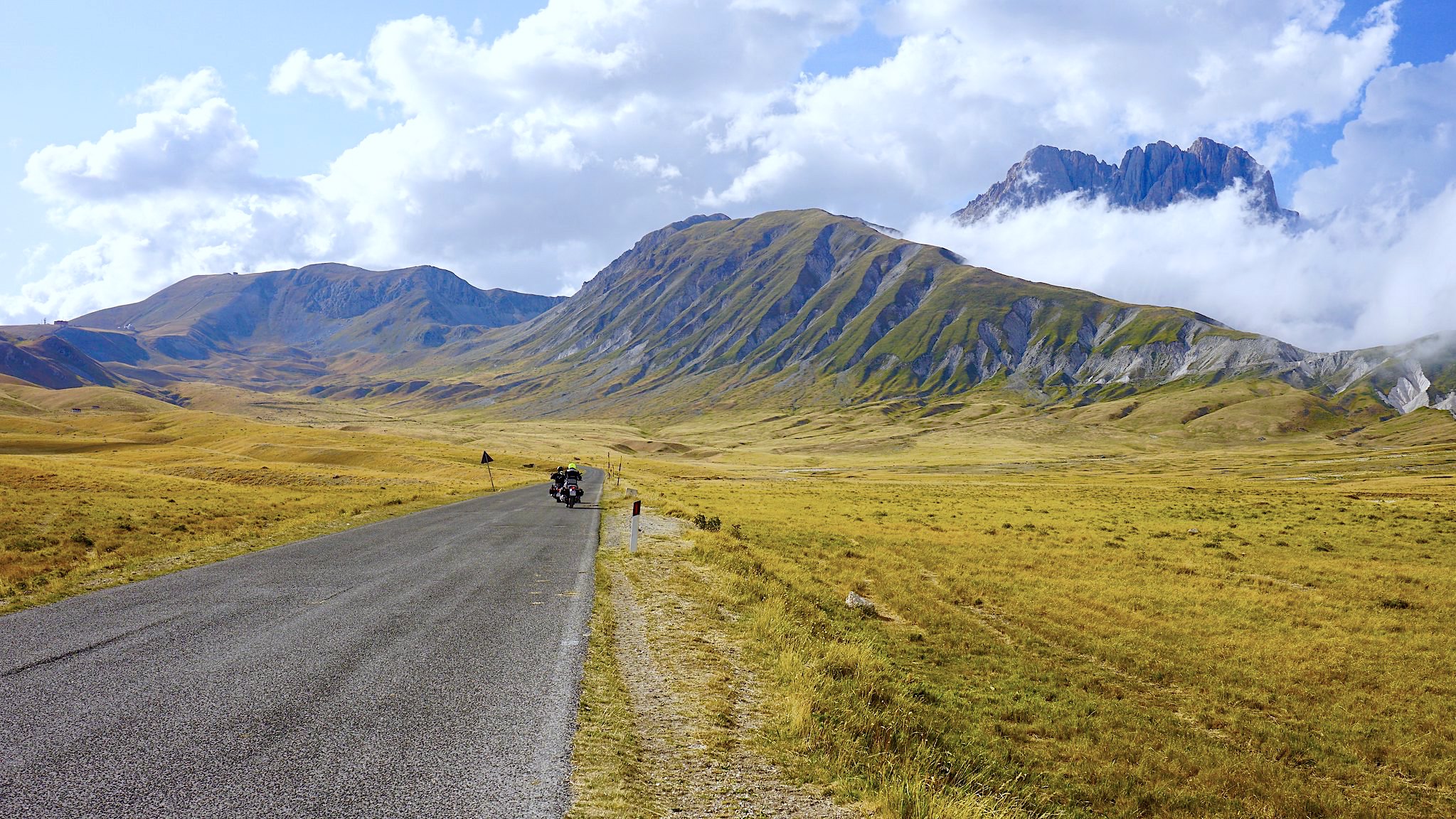 Riding a motorcycle at Emperor's Field