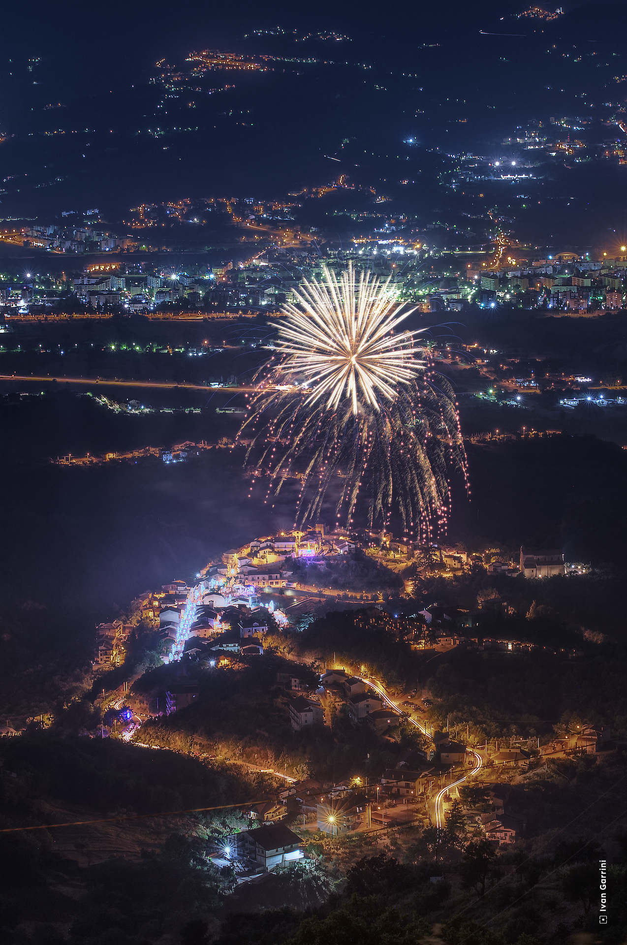 Fireworks over the village