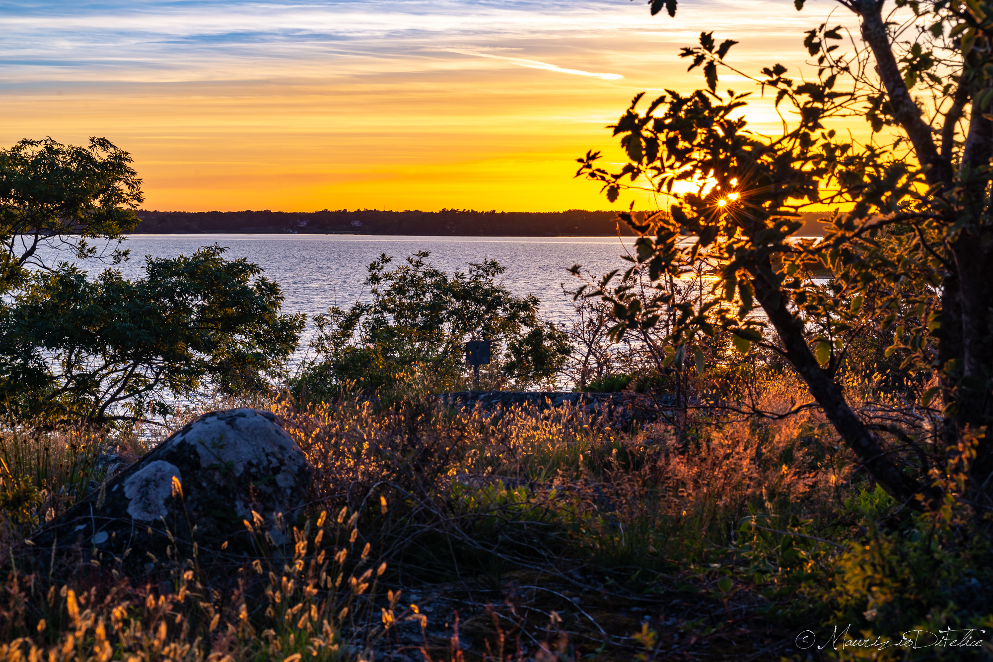 Sunset on the seaside
