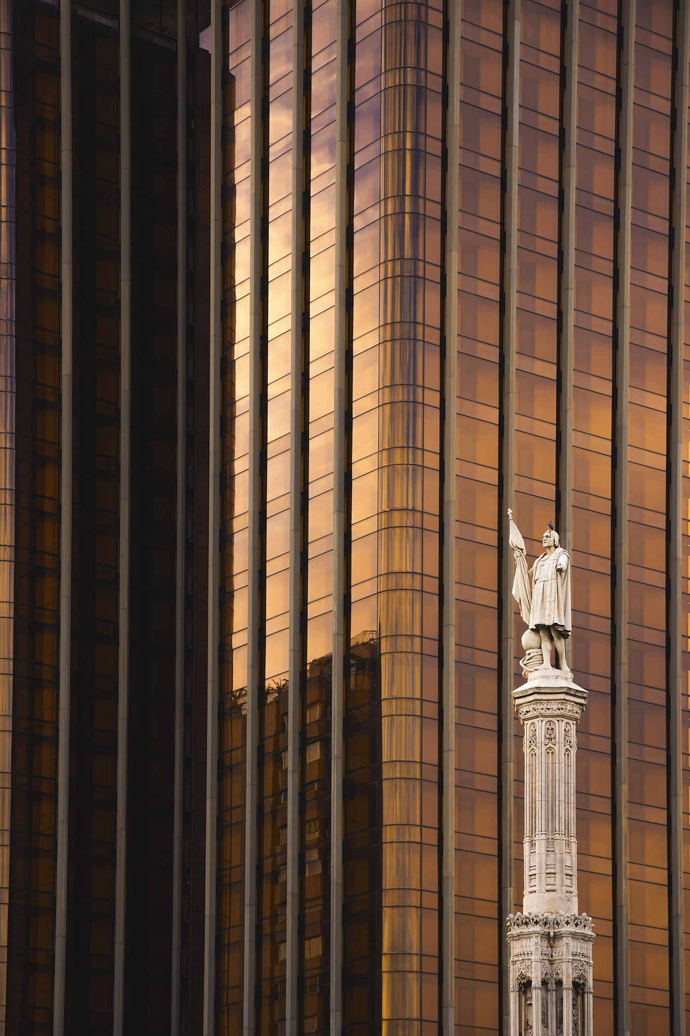Sunset at Colon Square (Madrid)