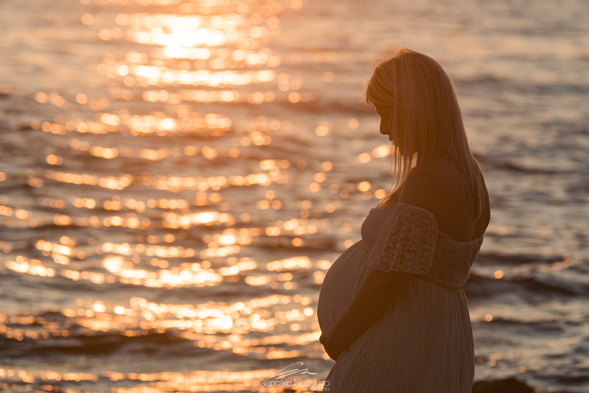 My wife waiting sweetly for her second child