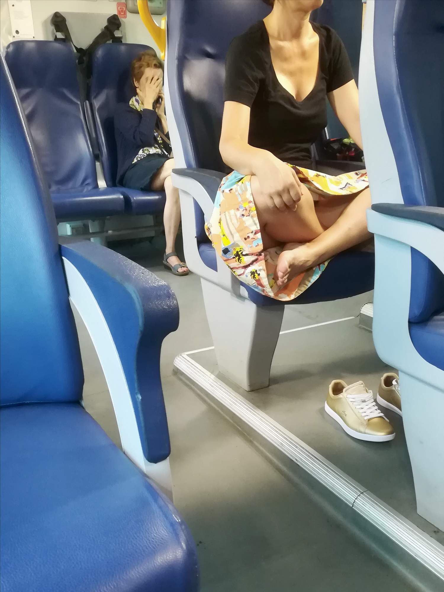 Women on the train (shot with smartphone)
