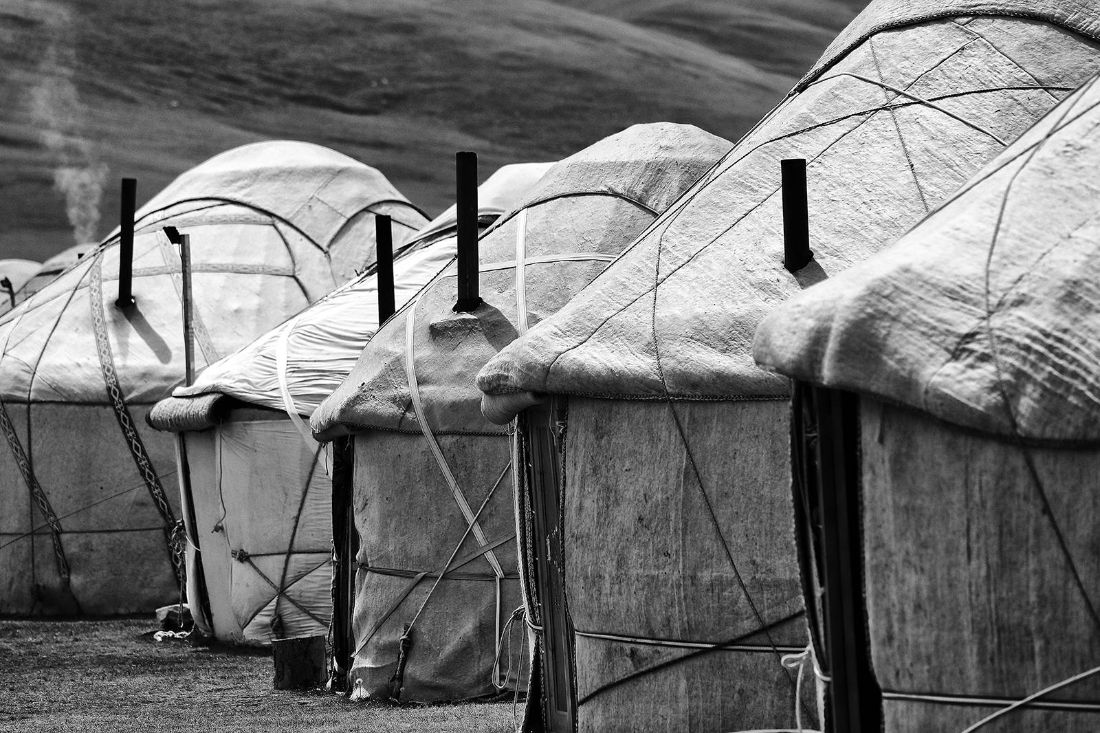 campo di yurte - lago Song-kol